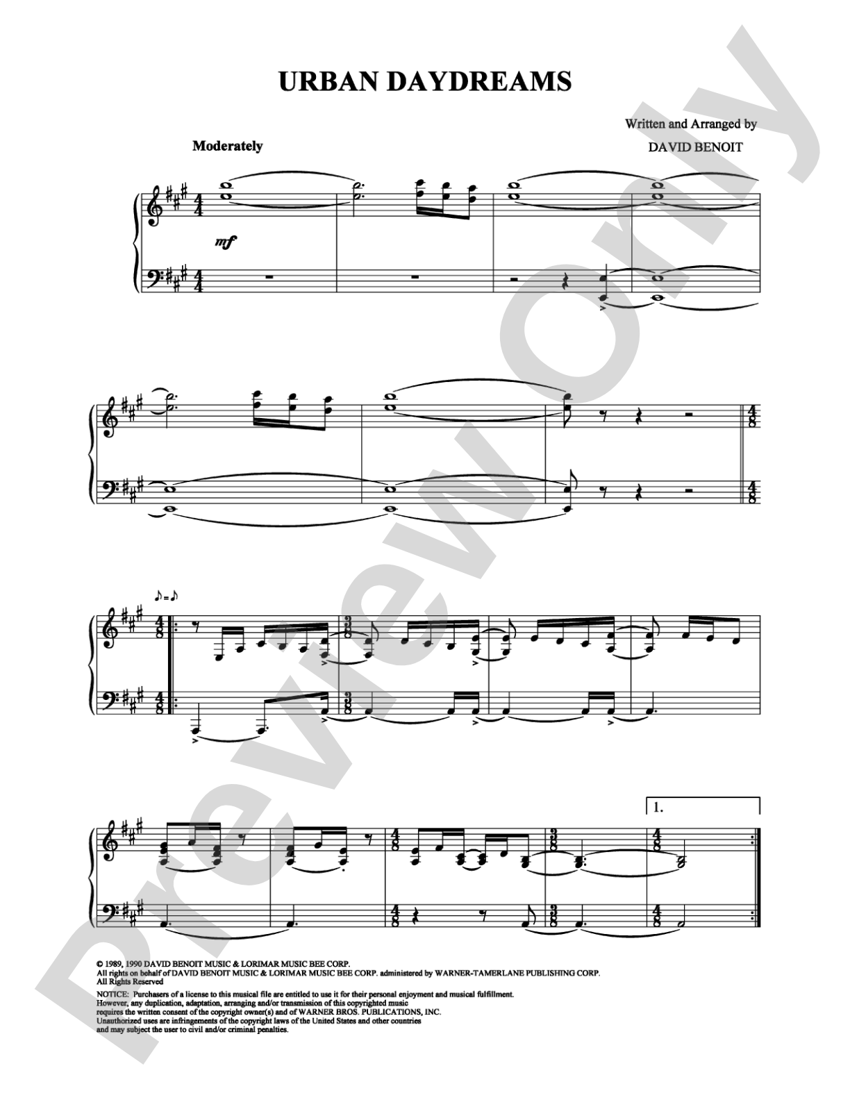 Urban Daydreams: Piano Digital Sheet Music