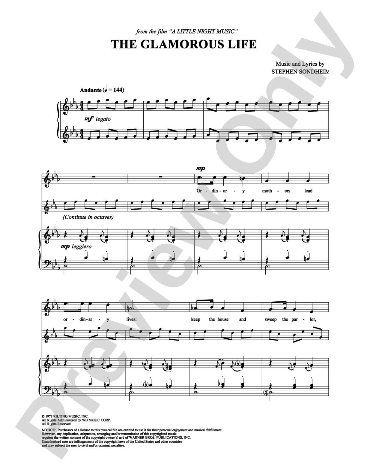 The Glamorous Life: Piano/Vocal/Chords Digital Sheet Music