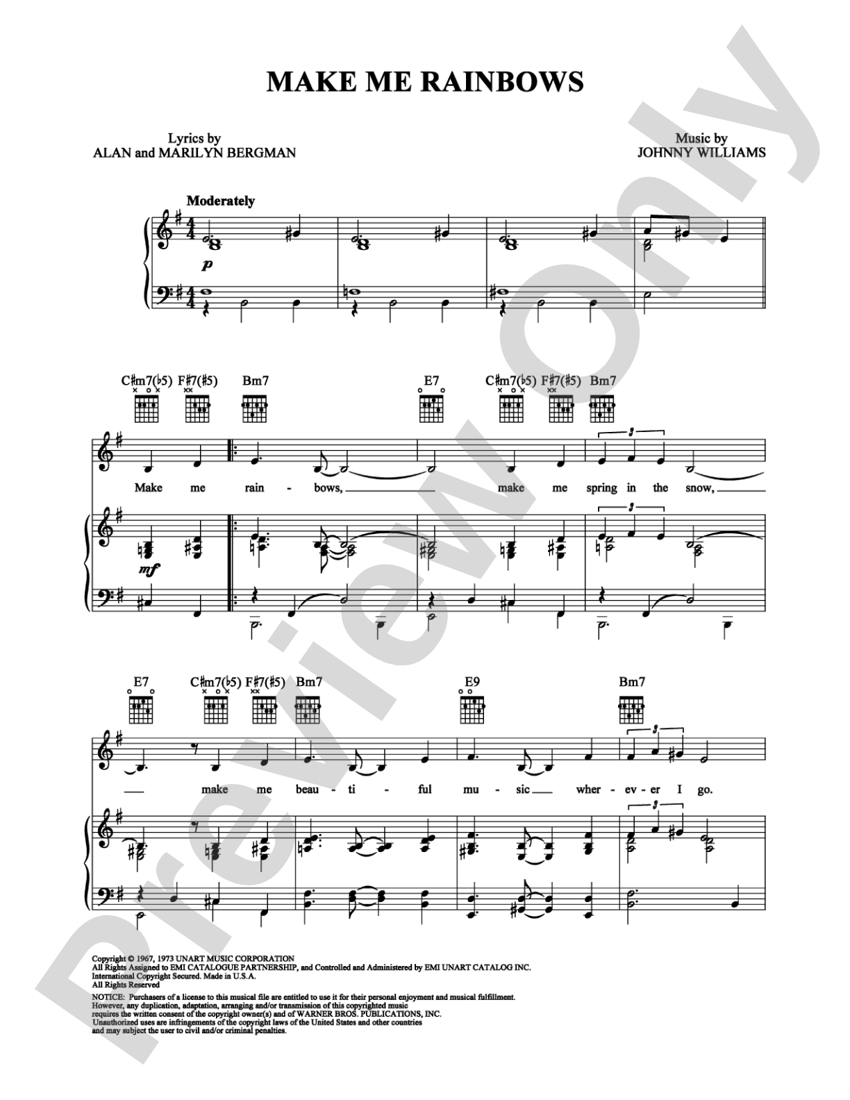 Make Me Rainbows: Piano/Vocal/Chords Digital Sheet Music