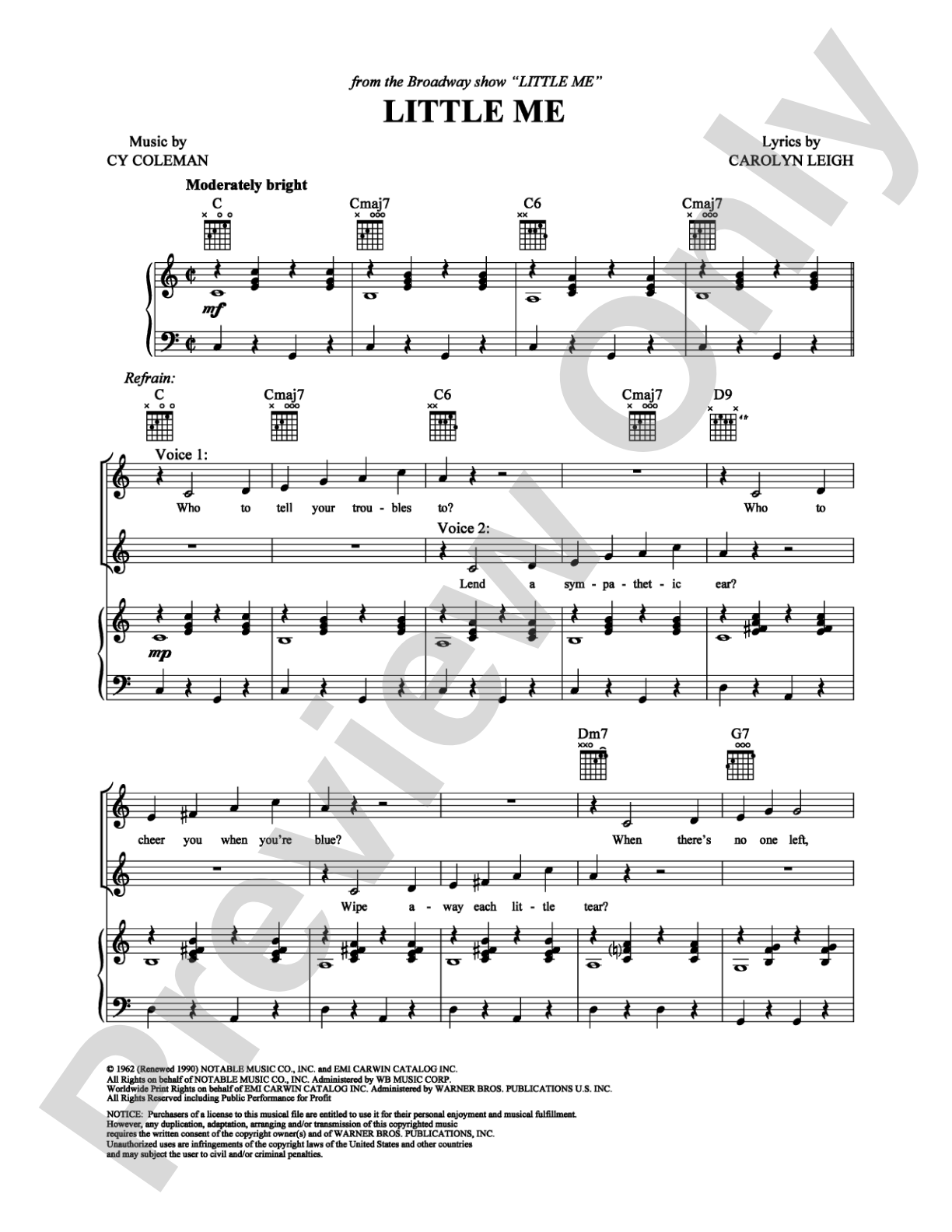 Little Me: Piano/Vocal/Chords Digital Sheet Music