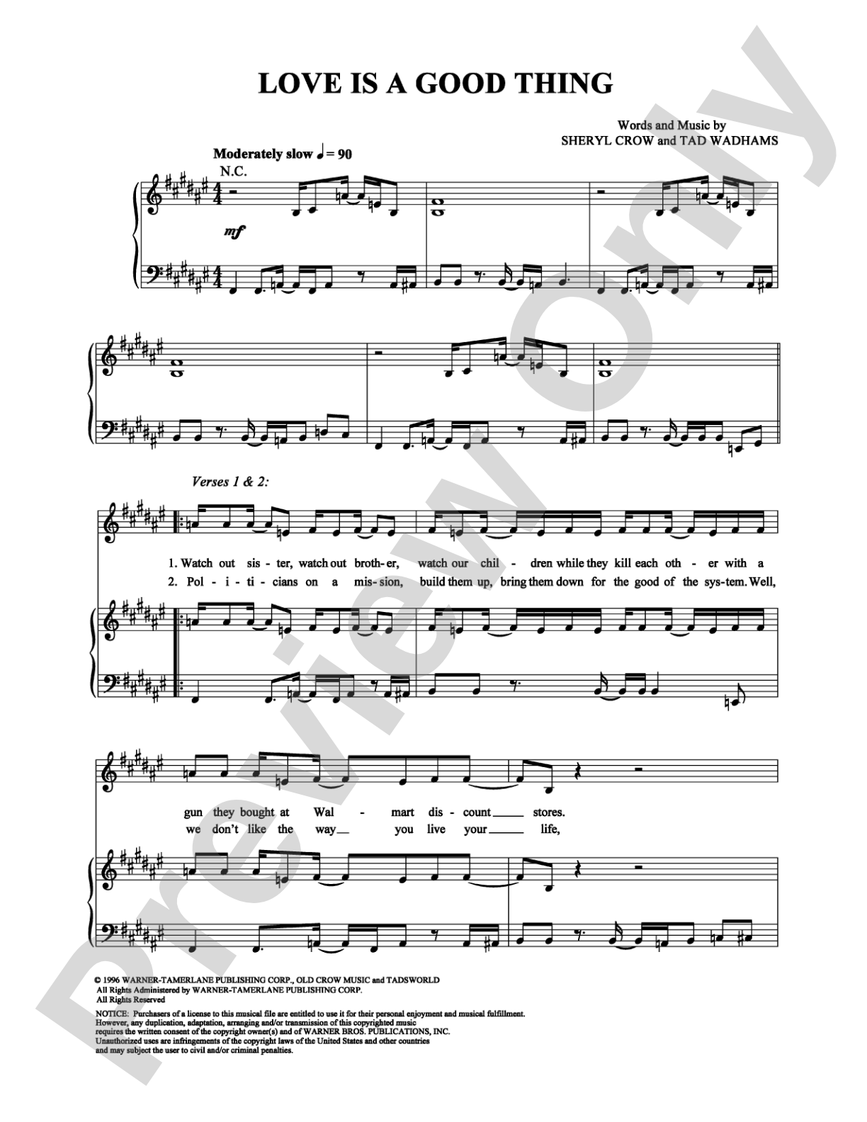 Love Is a Good Thing: Piano/Vocal/Chords Digital Sheet Music