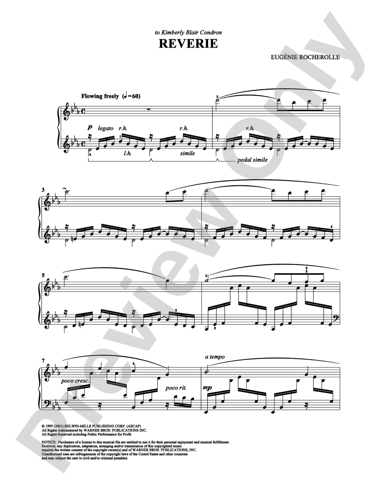 Reverie: Piano Digital Sheet Music