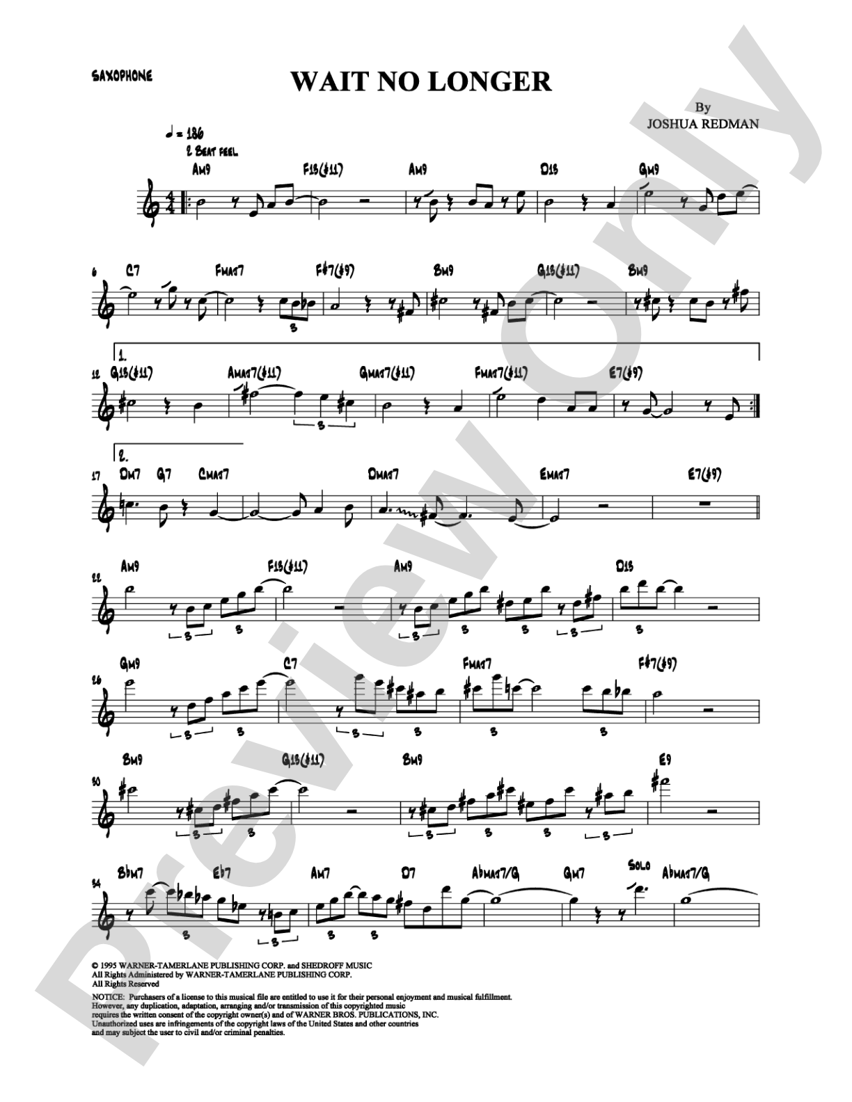 Wait No Longer: Solo & Small Ensemble Digital Sheet Music