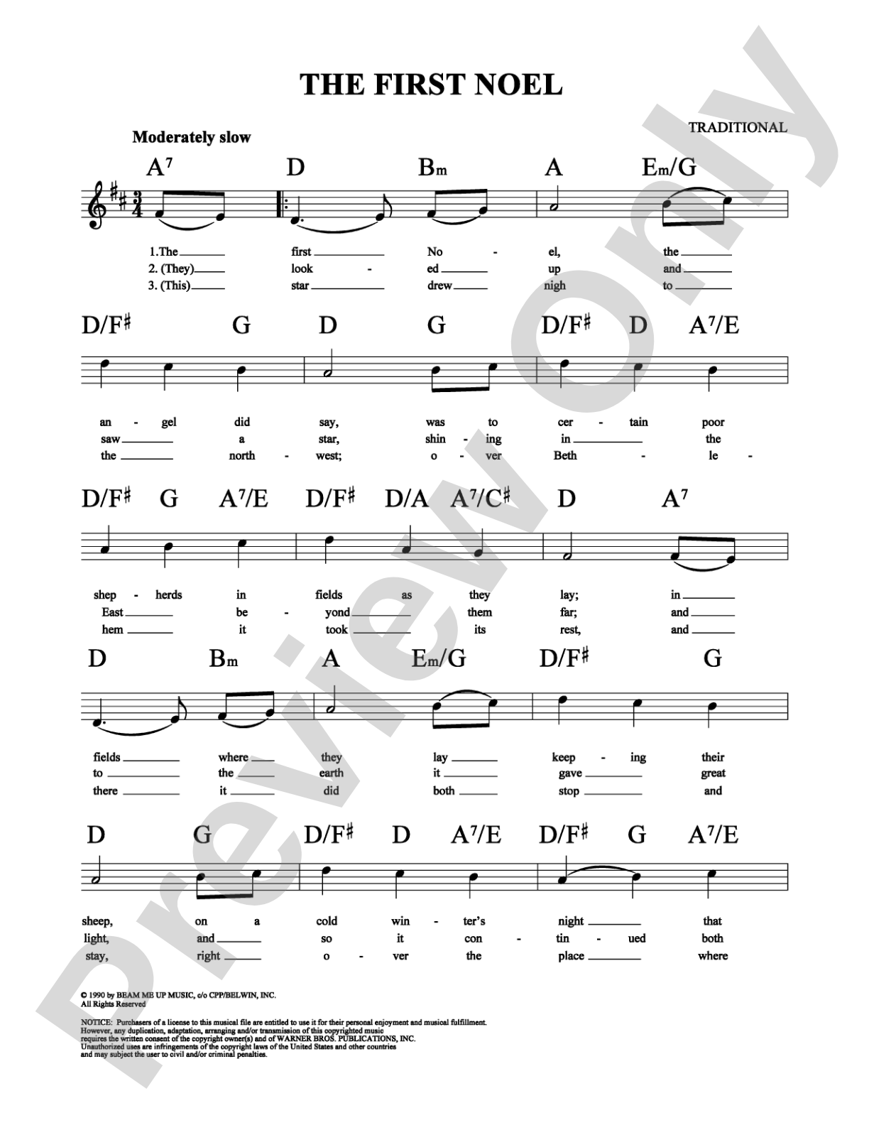 The First Noel: Lead Sheet Digital Sheet Music