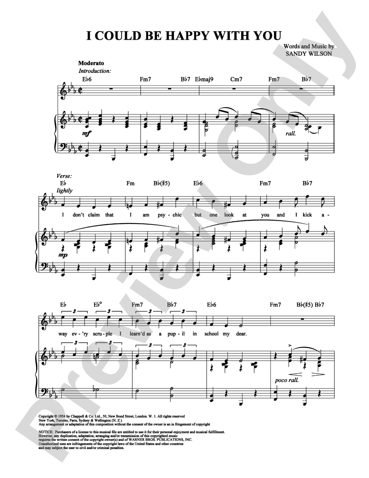 I Could Be Happy With You: Piano/Vocal/Chords Digital Sheet Music