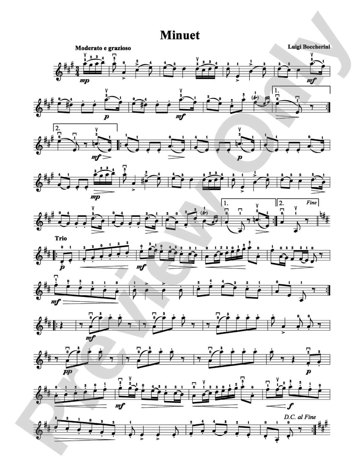 Minuet: Solo & Small Ensemble Digital Sheet Music