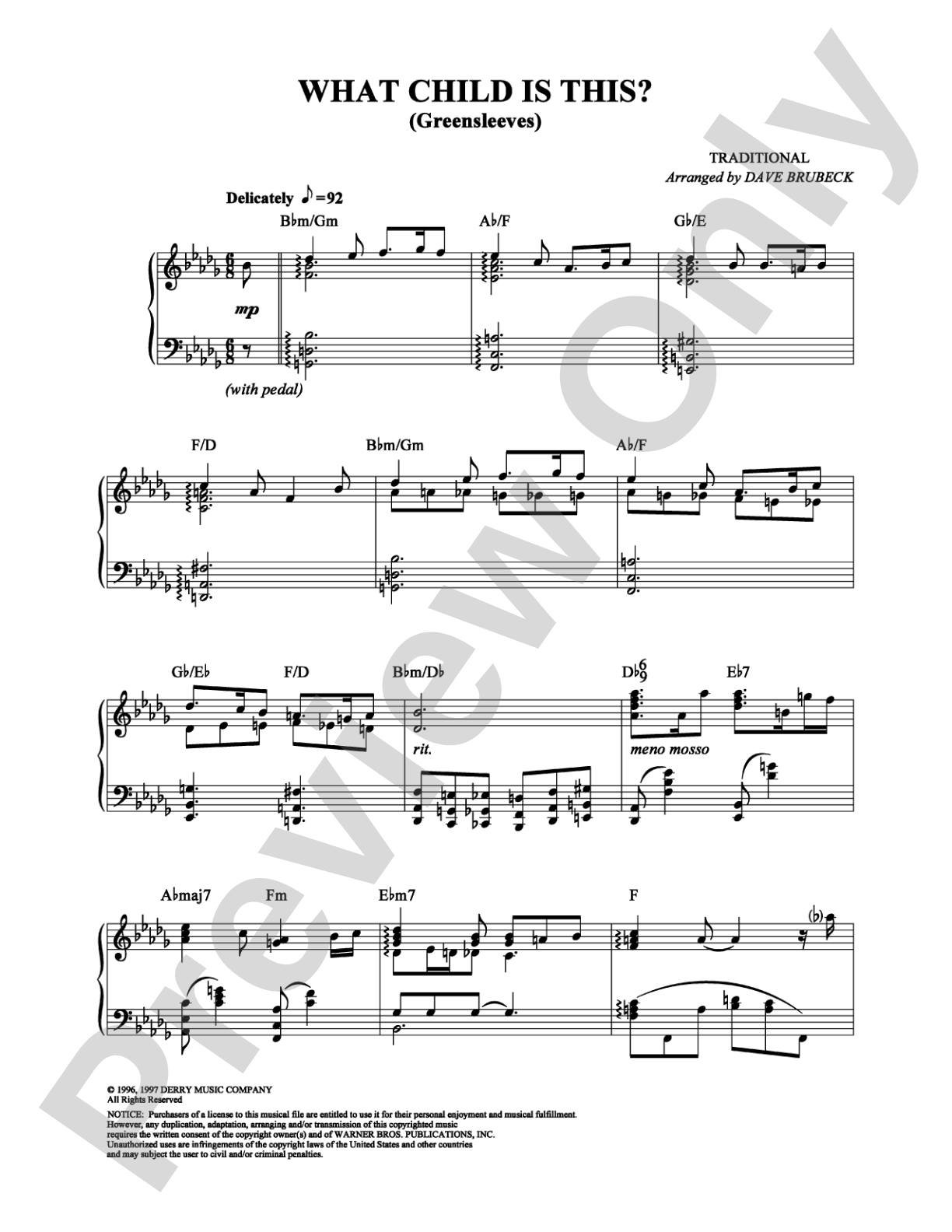 What Child Is This? (Greensleeves): Piano Digital Sheet Music