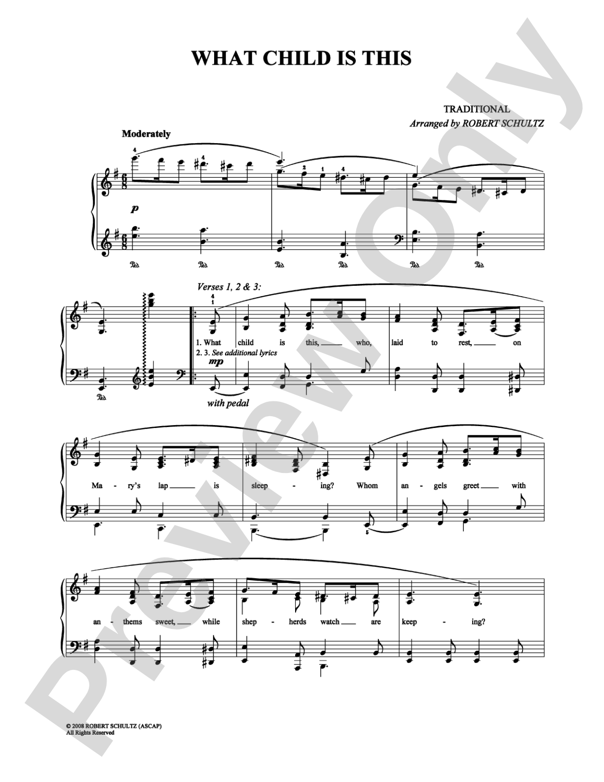 What Child Is This: Piano/Vocal/Chords Digital Sheet Music