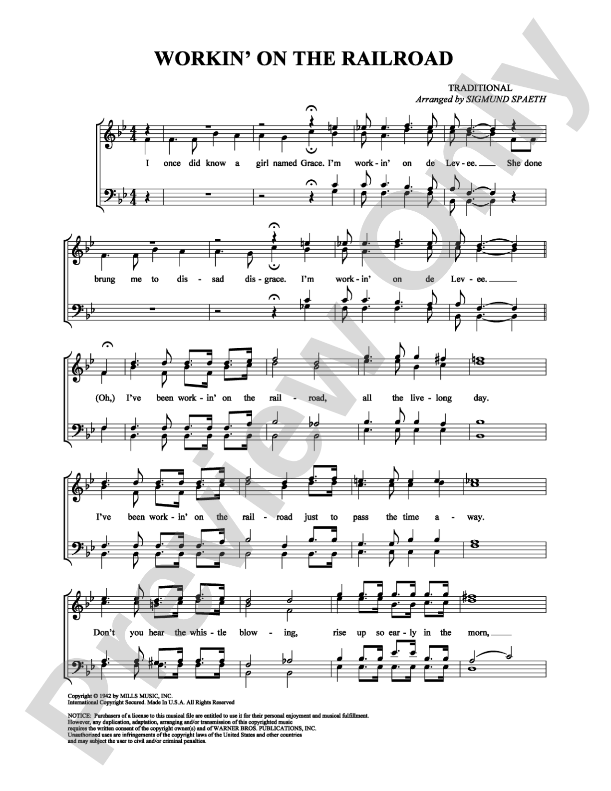 Workin' on the Railroad: Vocal Group Digital Sheet Music