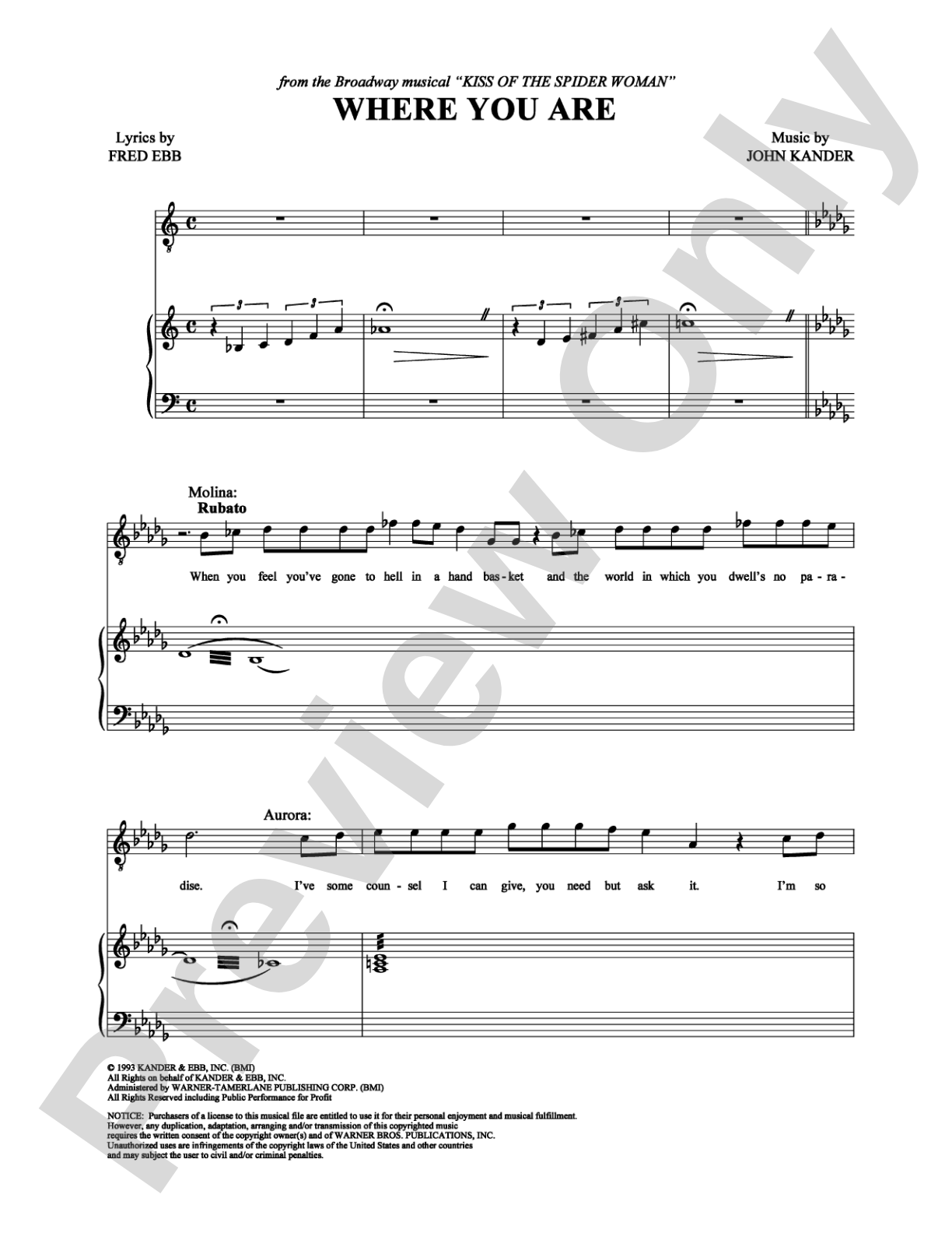 Where You Are: Piano/Vocal/Chords Digital Sheet Music
