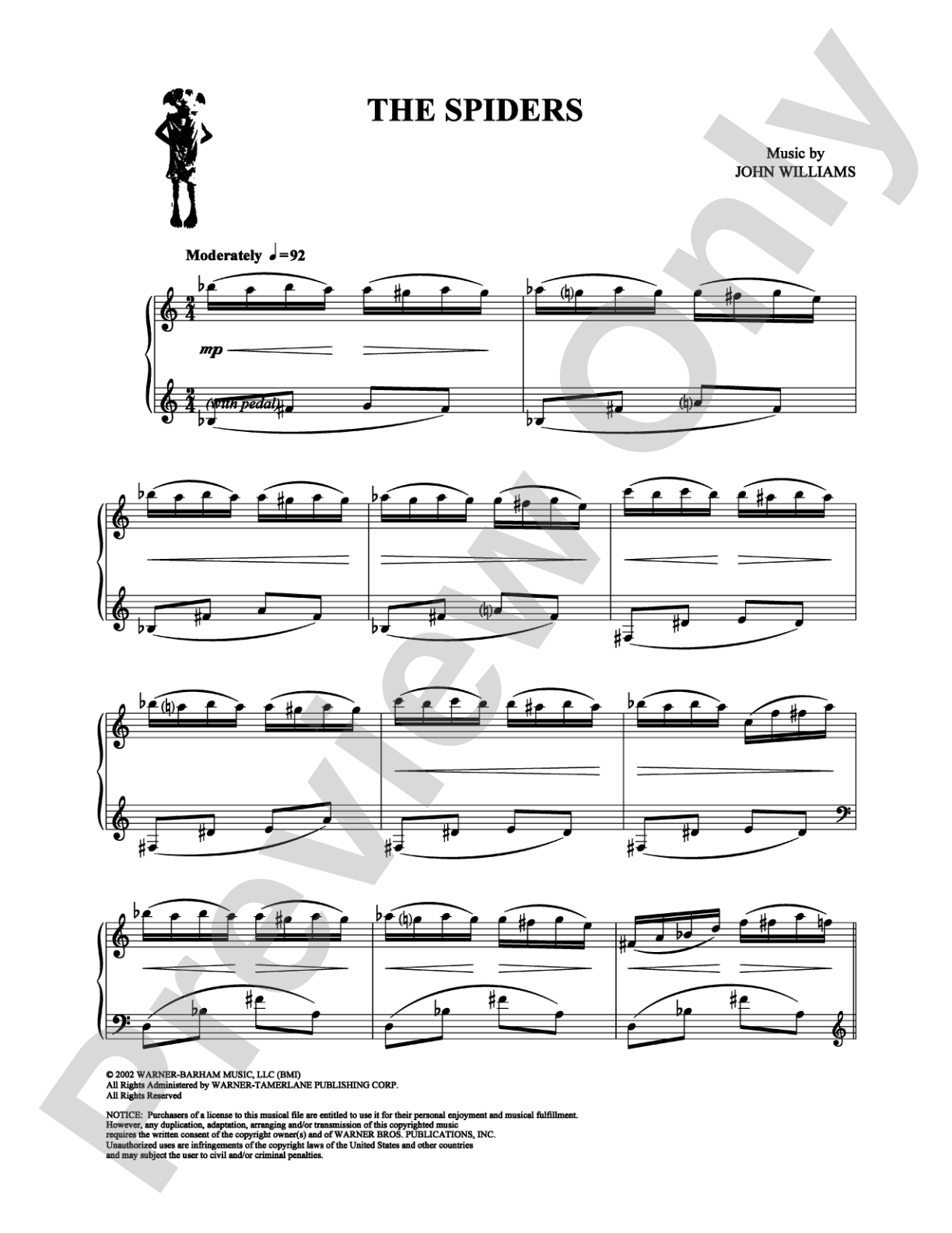 The Spiders: Piano Digital Sheet Music