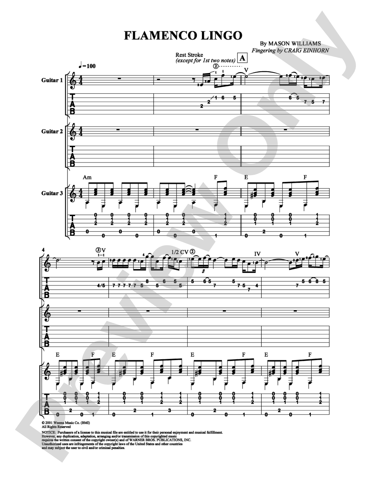 Flamenco Lingo: Guitar TAB Digital Sheet Music