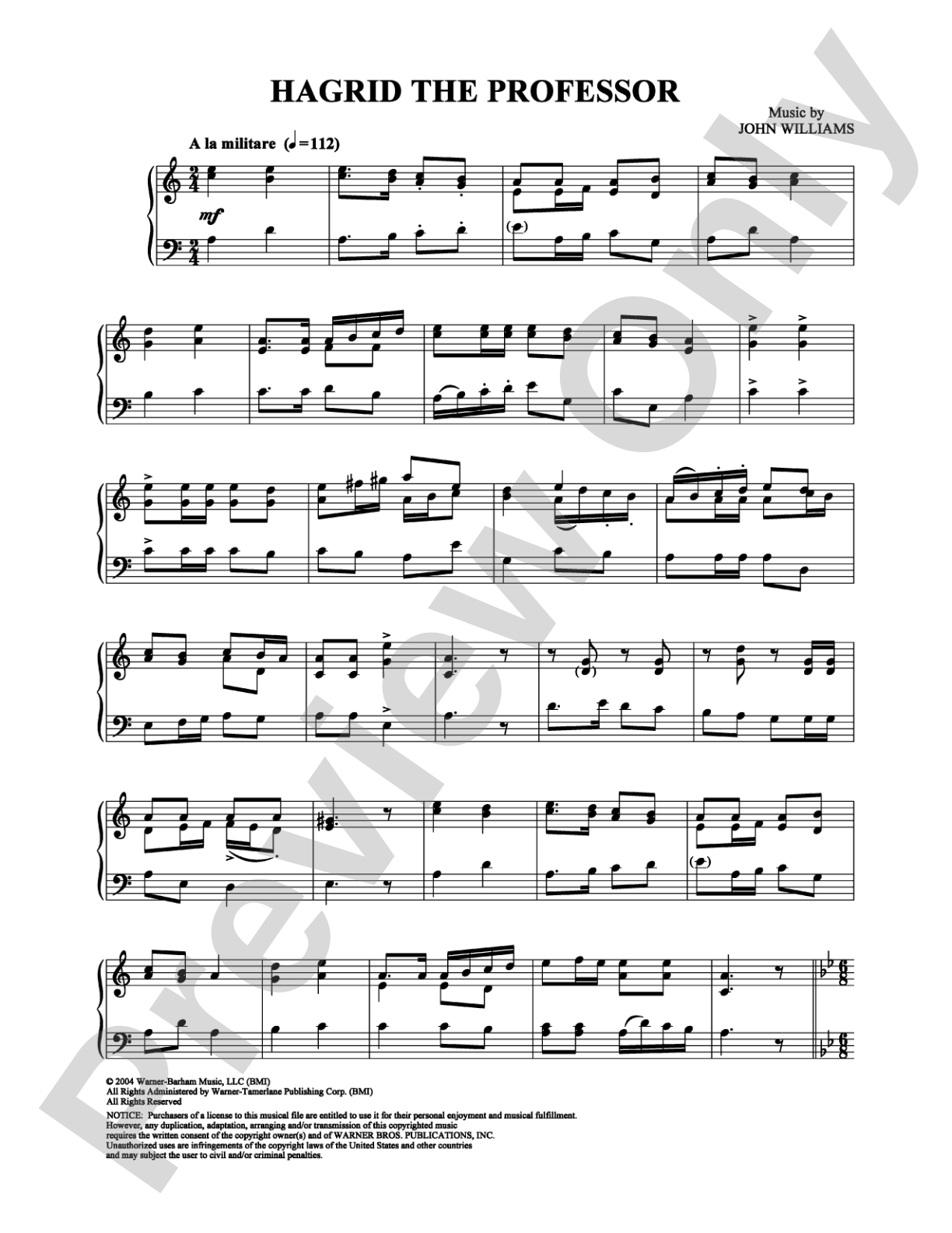 Hagrid the Professor: Piano Digital Sheet Music