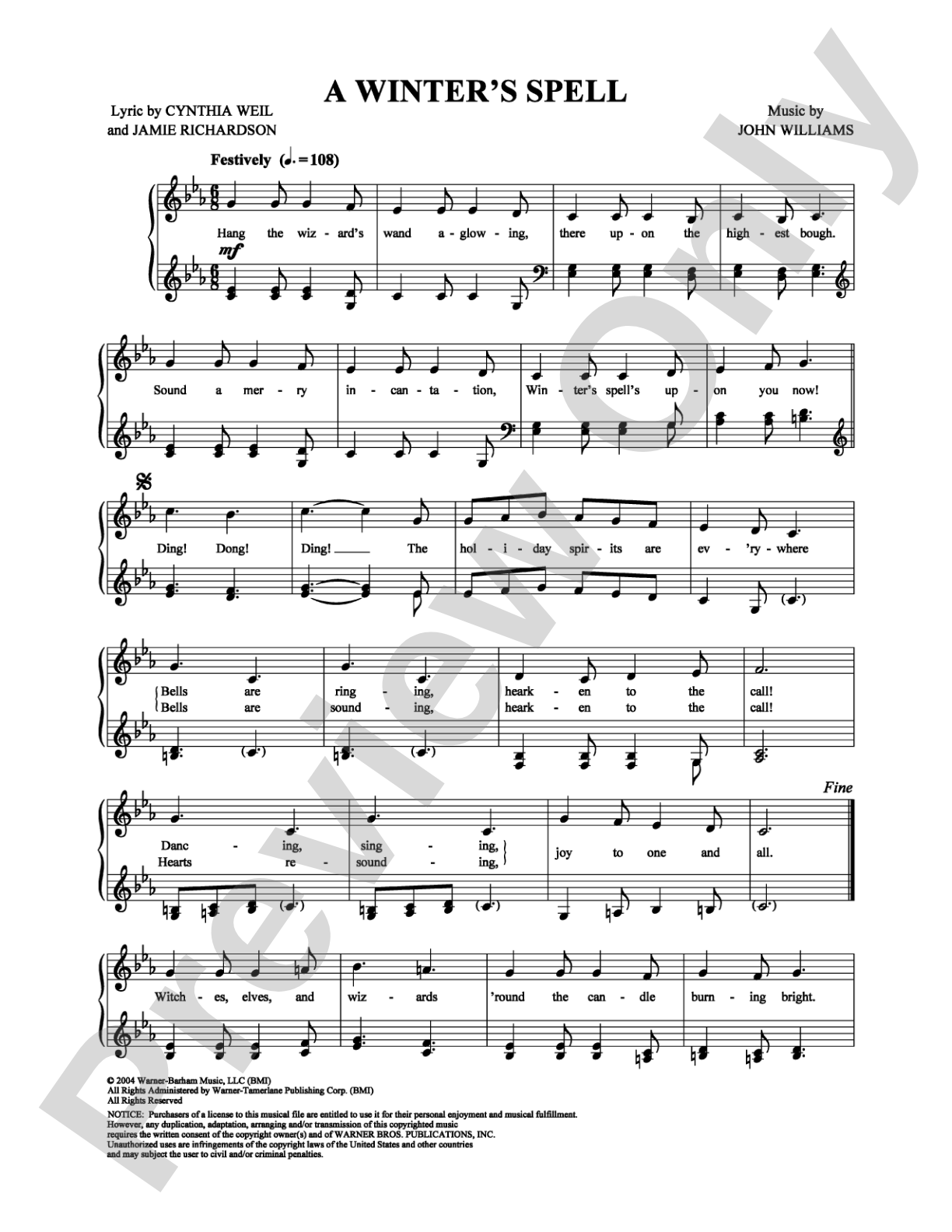 A Winter's Spell: Vocal Group Digital Sheet Music