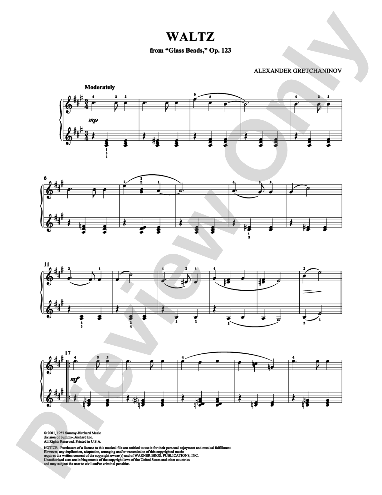Waltz: Piano Digital Sheet Music