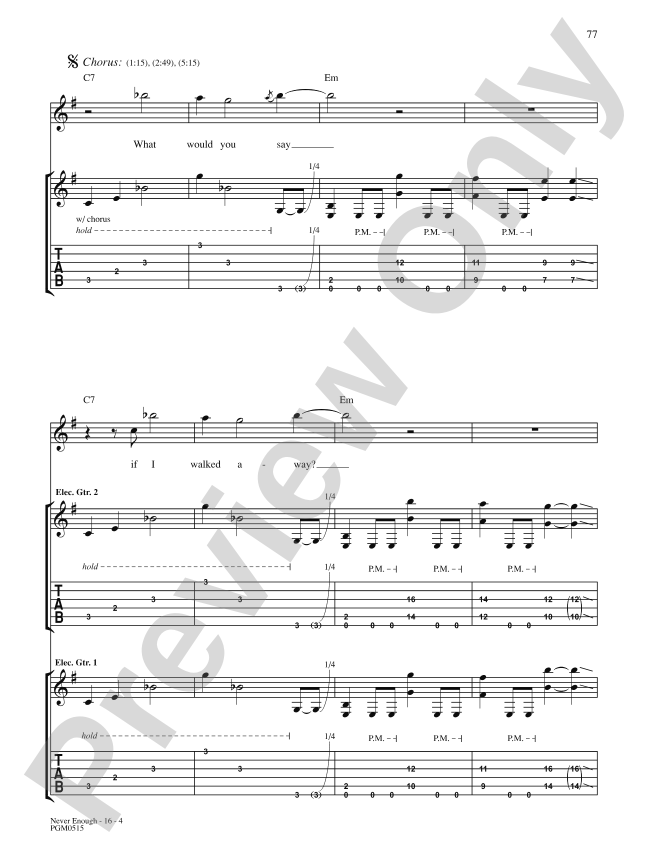 Never Enough: Authentic Guitar TAB