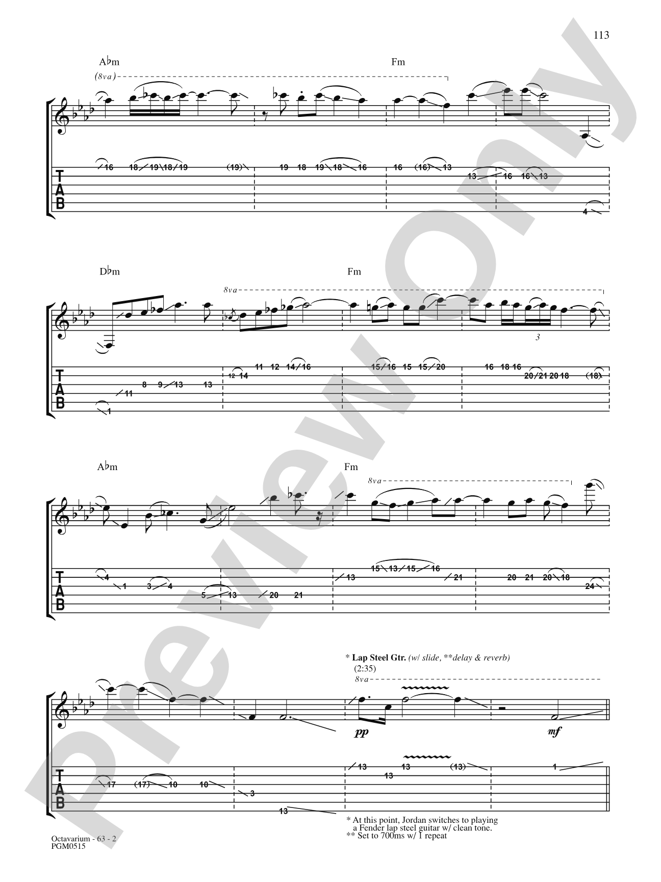 輸入楽譜 DREAM THEATER OCTAVARIUM ギタータブ譜集 Octavarium: Authentic Guitar TAB | Dream Theater | Digital Sheet