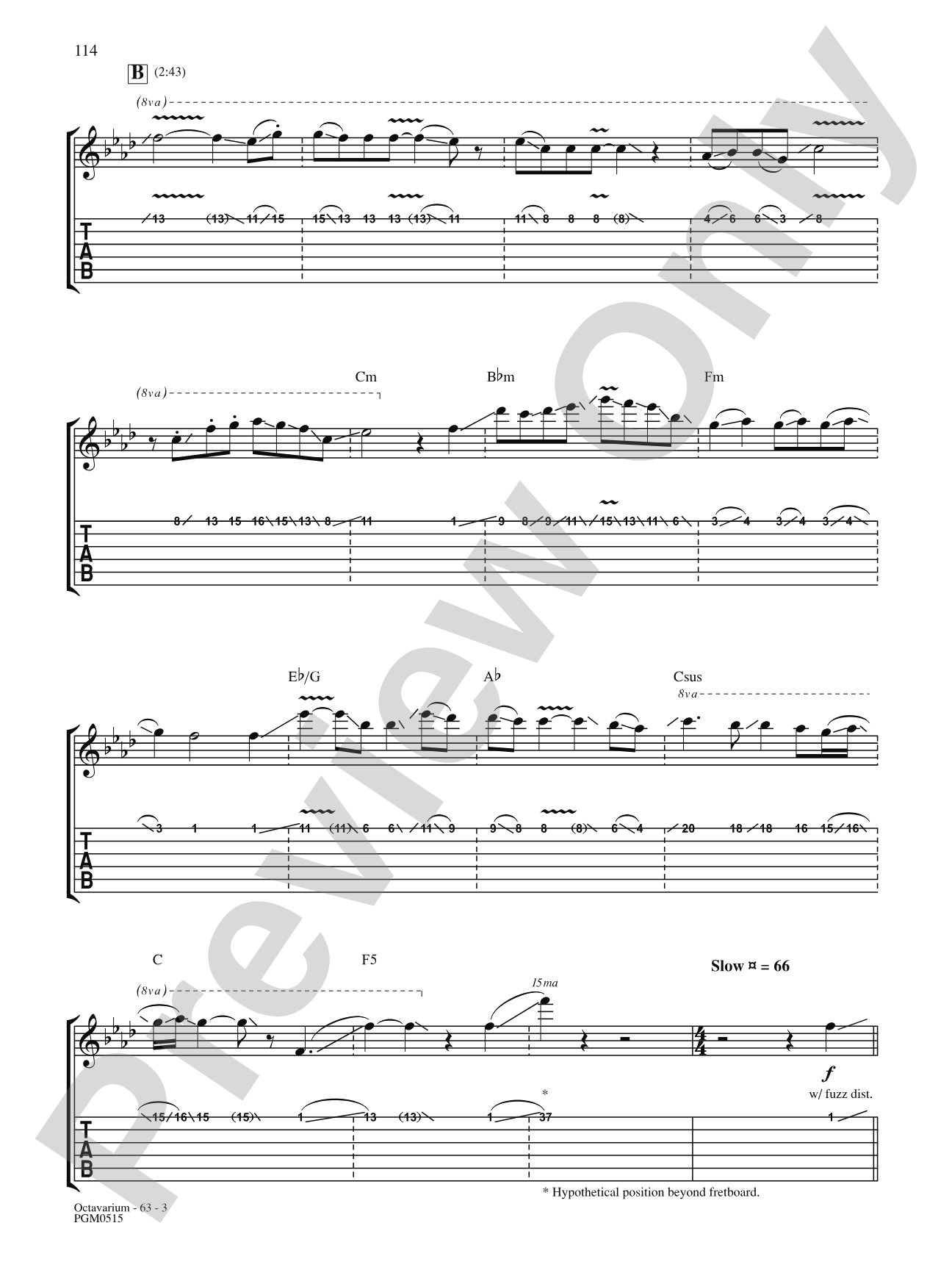 Octavarium: Authentic Guitar TAB | Dream Theater | Digital Sheet