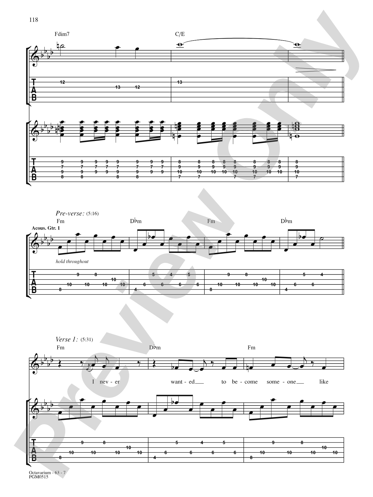 Octavarium: Authentic Guitar TAB