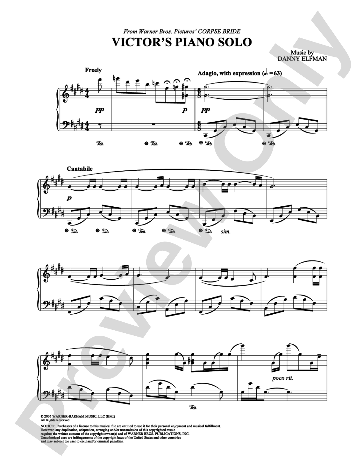 Victor's Piano Solo: Piano Digital Sheet Music