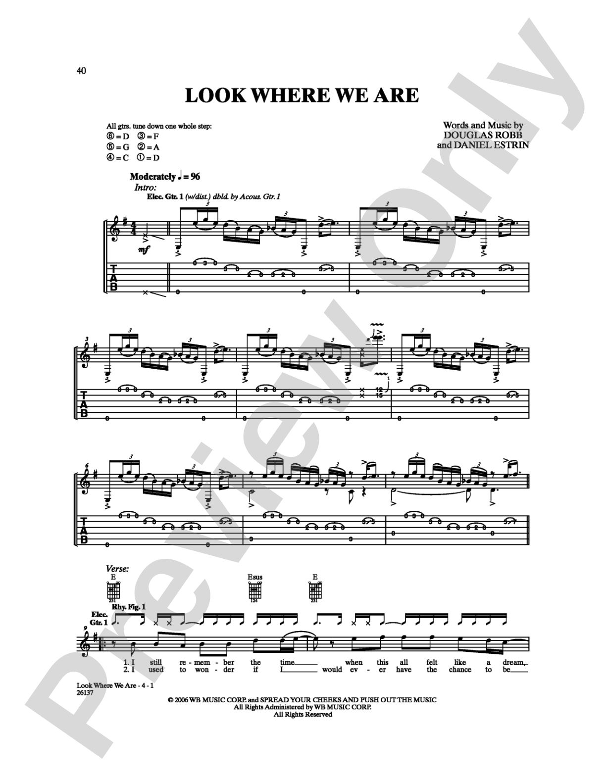 Look Where We Are: Guitar TAB Digital Sheet Music