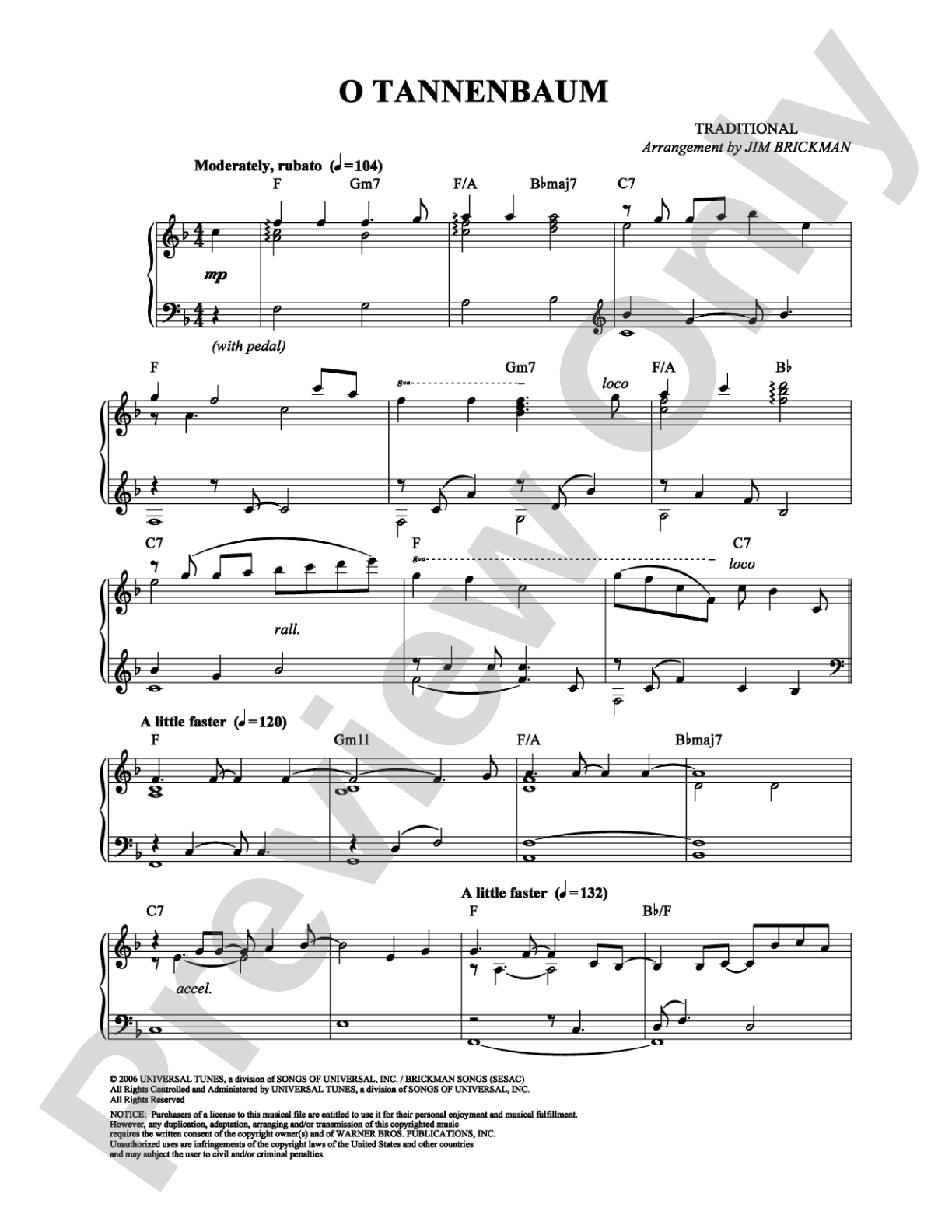 O Tannenbaum: Piano Digital Sheet Music