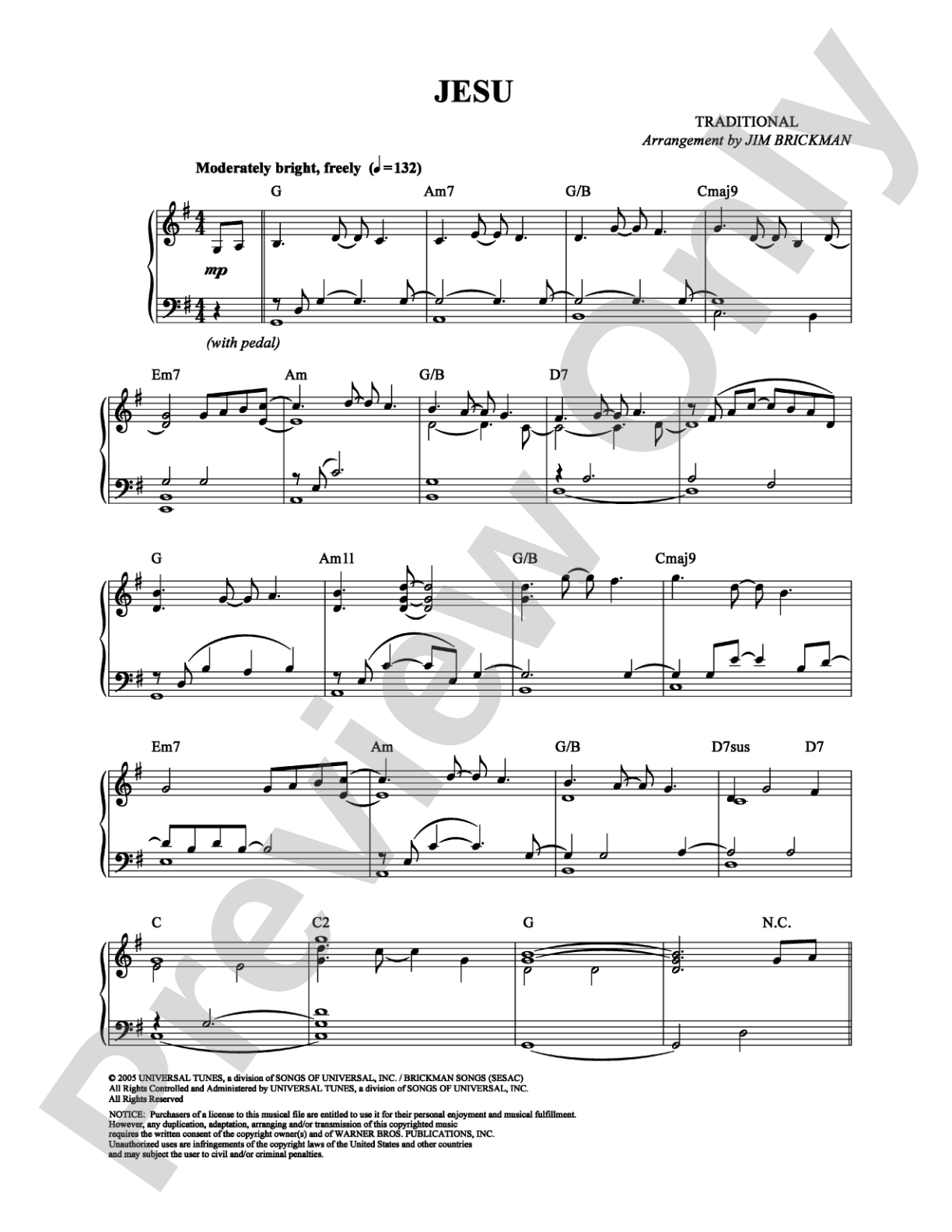 Jesu: Piano Digital Sheet Music