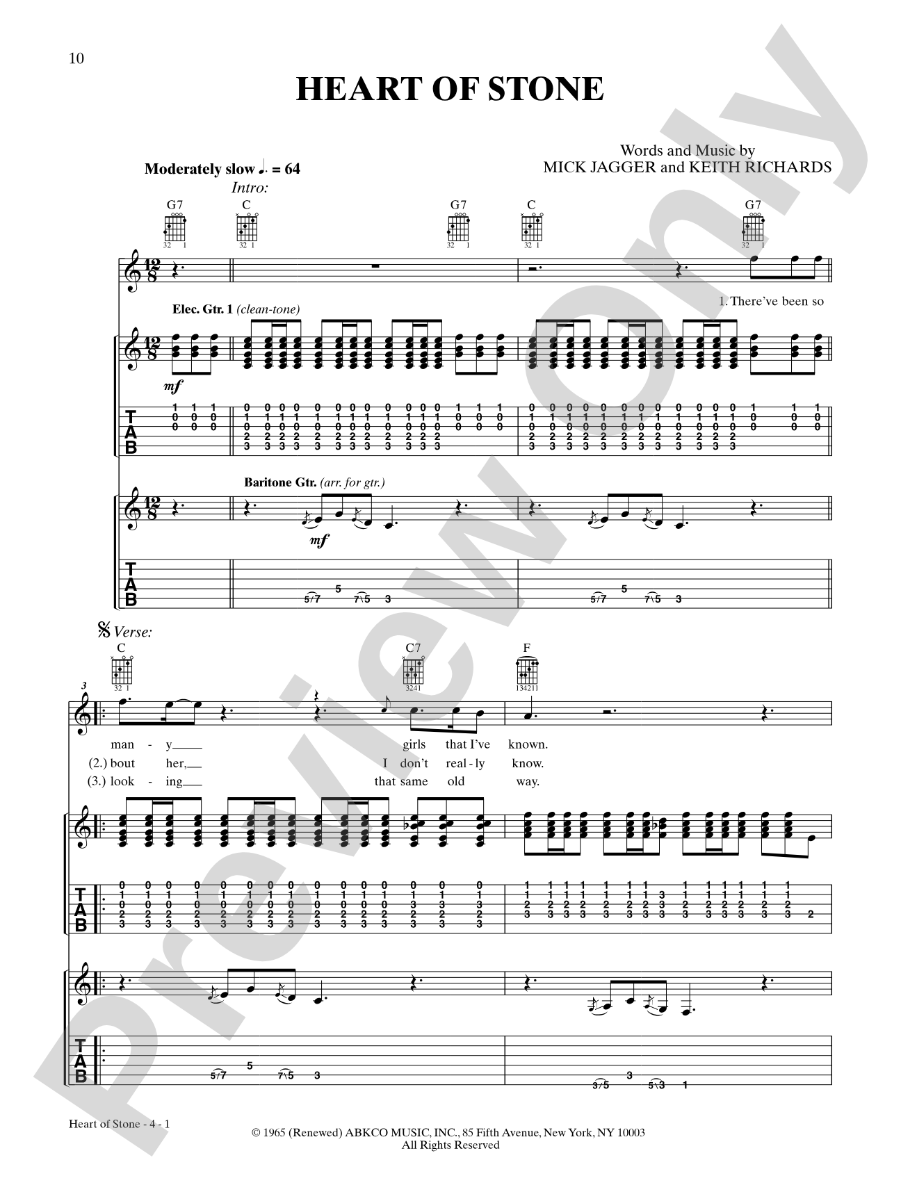 Heart of Stone: Authentic Guitar TAB