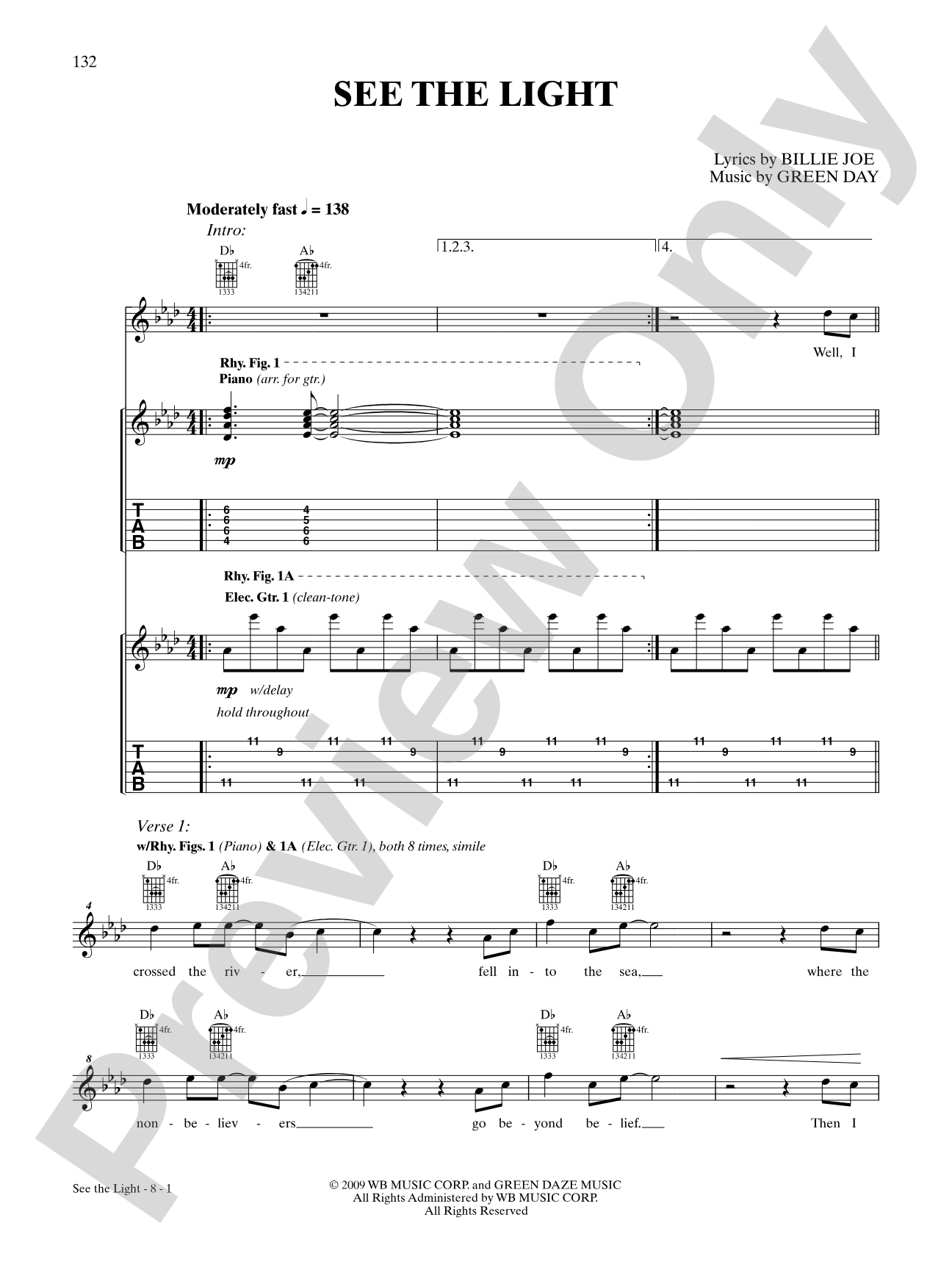 See the Light: Authentic Guitar TAB