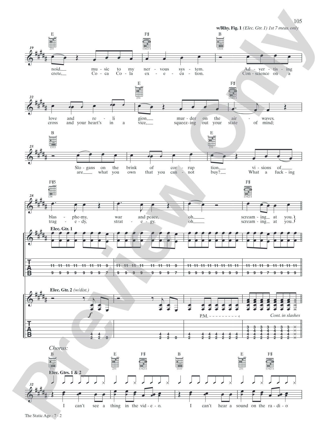 The Static Age: Authentic Guitar TAB