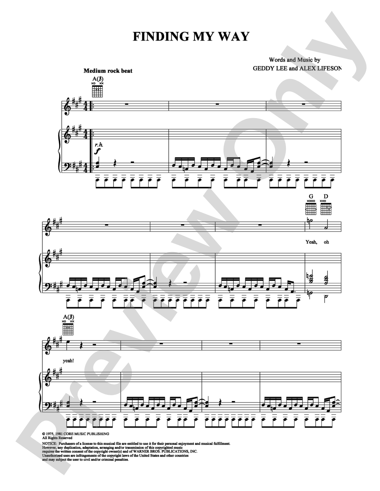 Finding My Way: Piano/Vocal/Chords Digital Sheet Music
