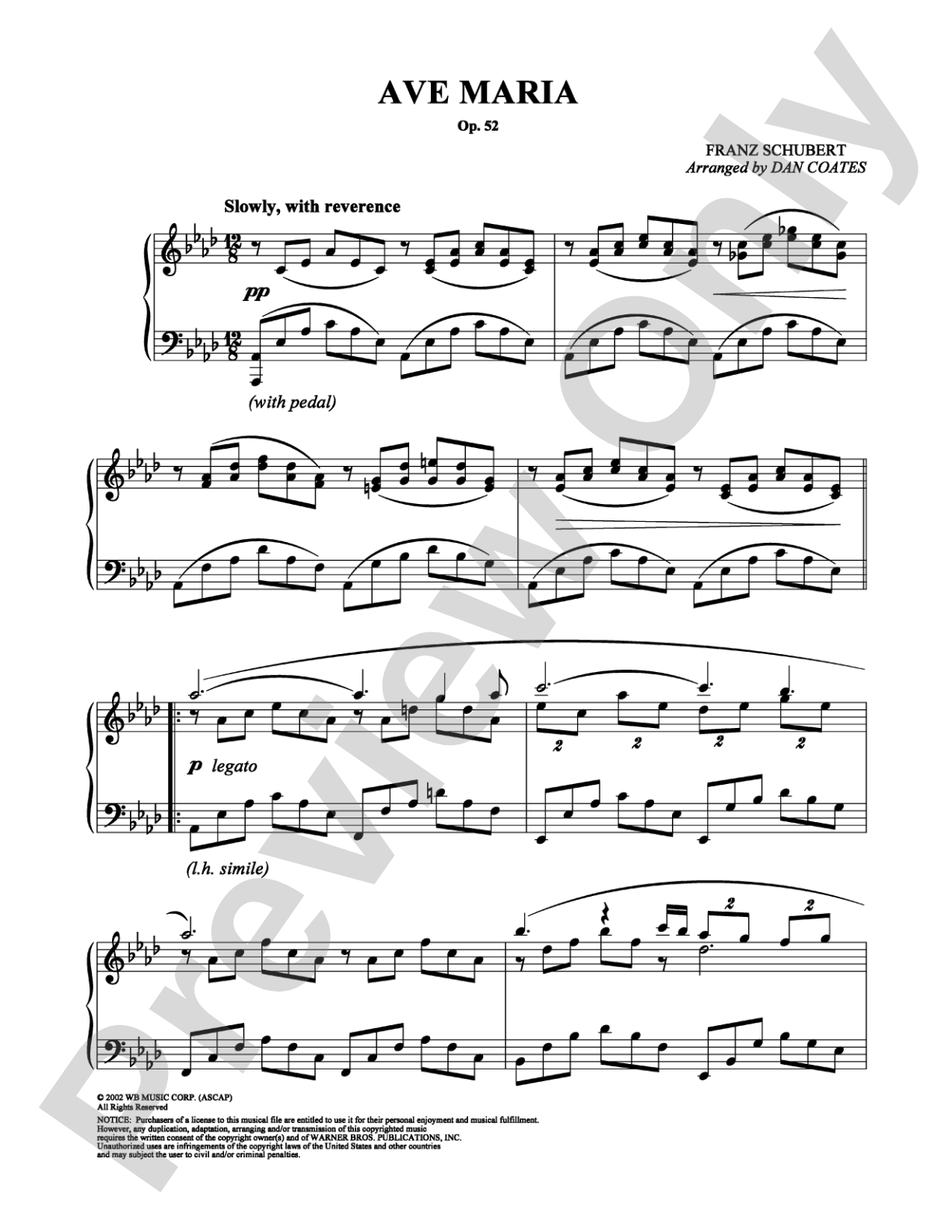 Ave Maria: Piano Digital Sheet Music