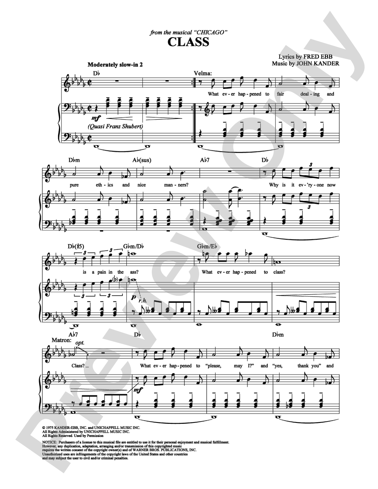 Class: Piano/Vocal/Chords Digital Sheet Music