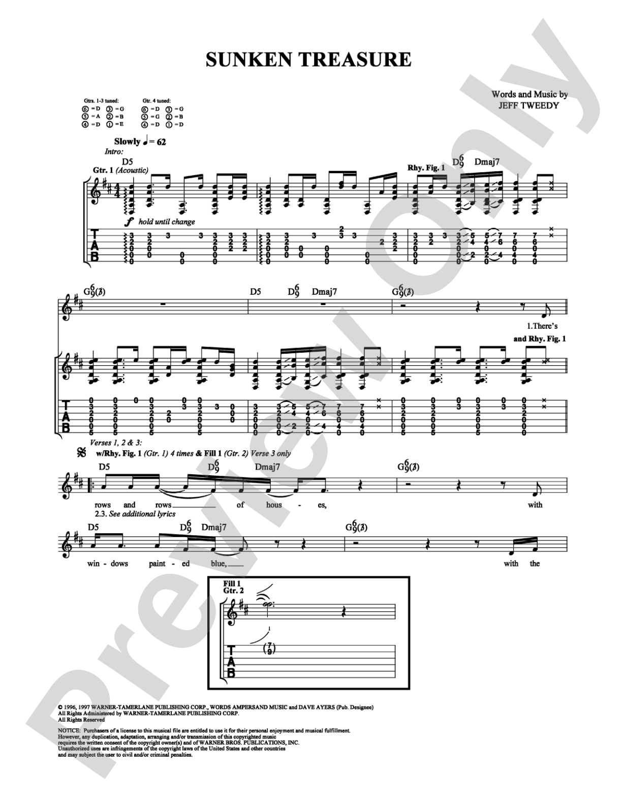 Sunken Treasure: Guitar TAB Digital Sheet Music