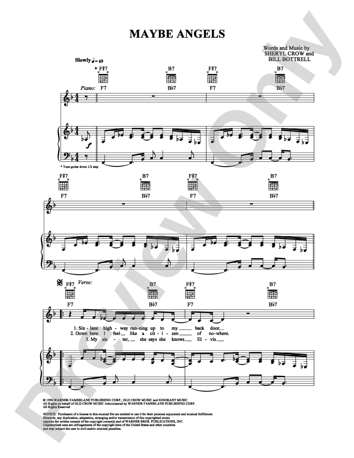 Maybe Angels: Piano/Vocal/Chords Digital Sheet Music