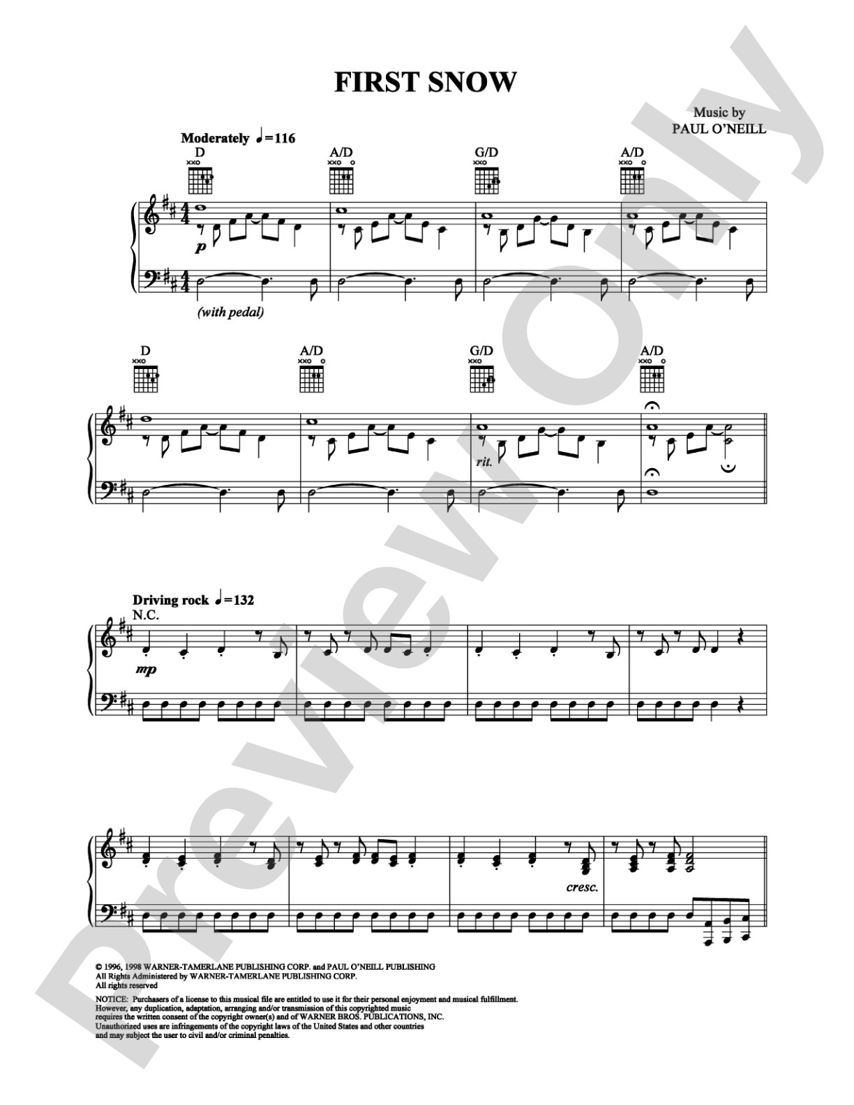 First Snow: Piano Digital Sheet Music