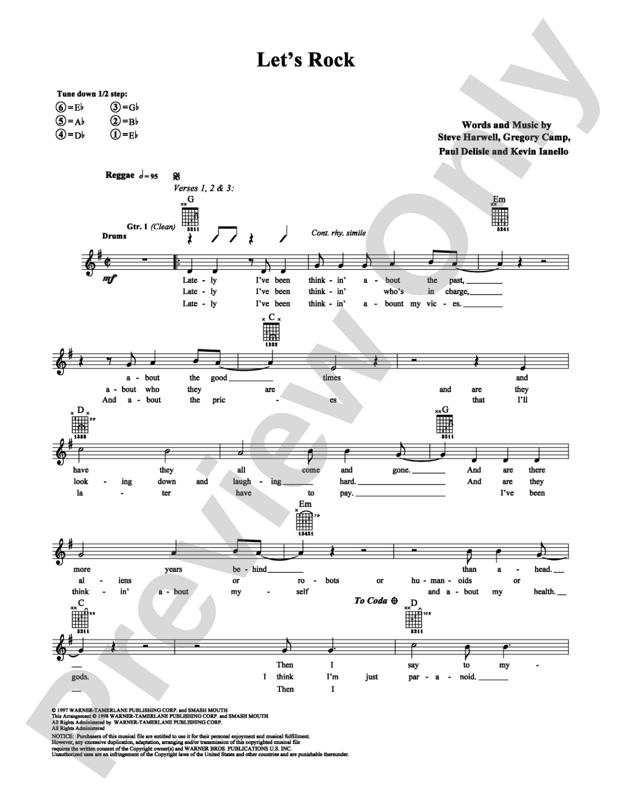 Let's Rock: Guitar TAB Digital Sheet Music