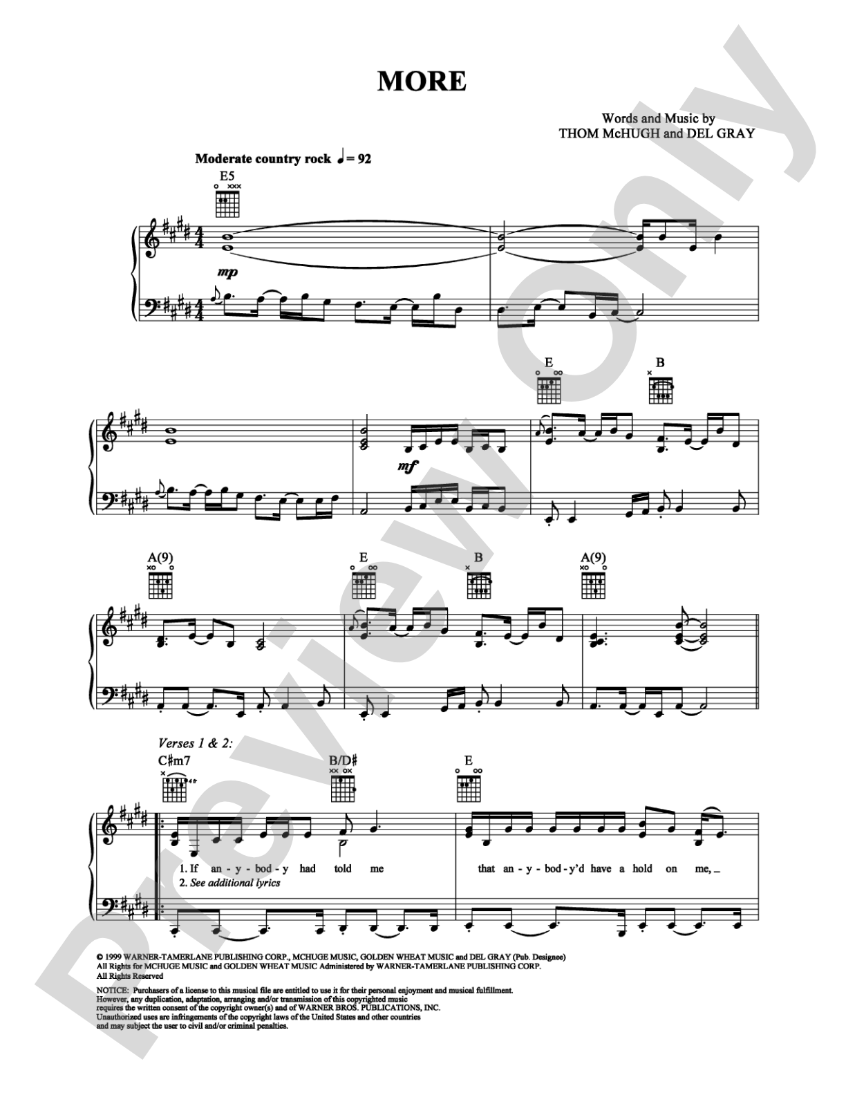 More: Piano/Vocal/Chords Digital Sheet Music