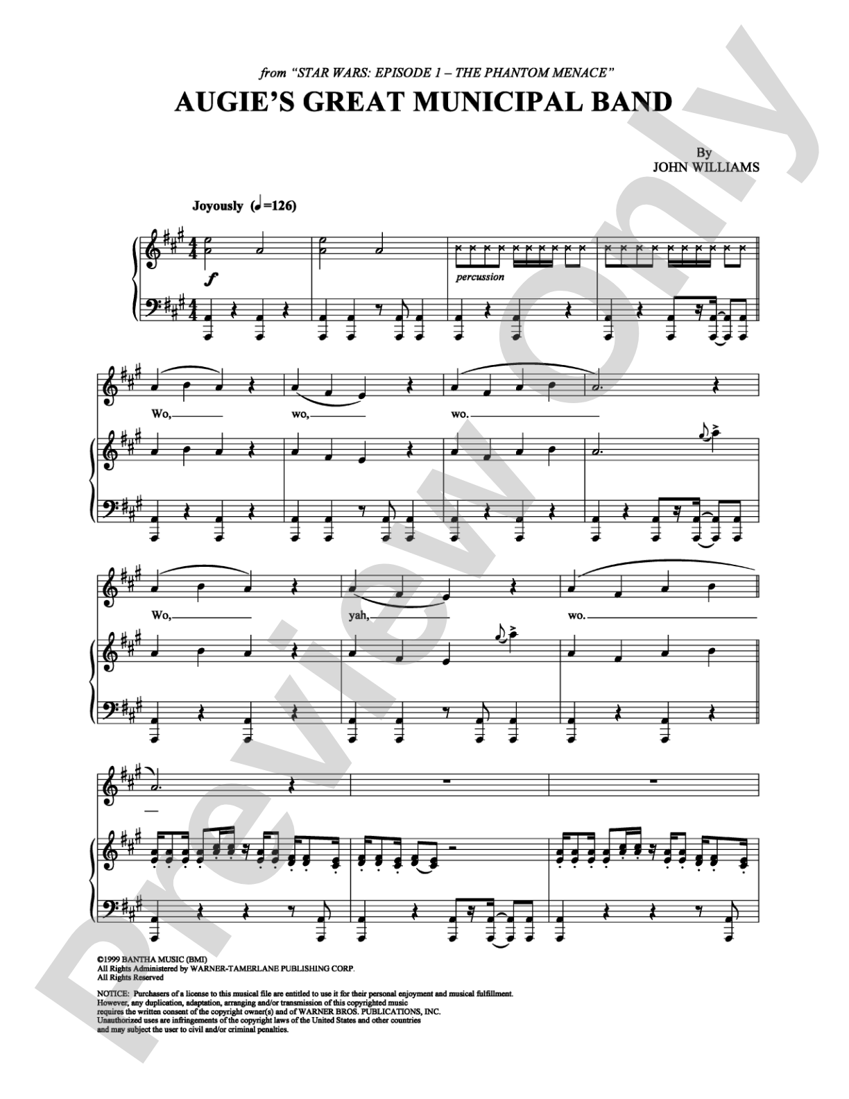 Augie's Great Municipal Band: Piano/Vocal/Chords Digital Sheet Music