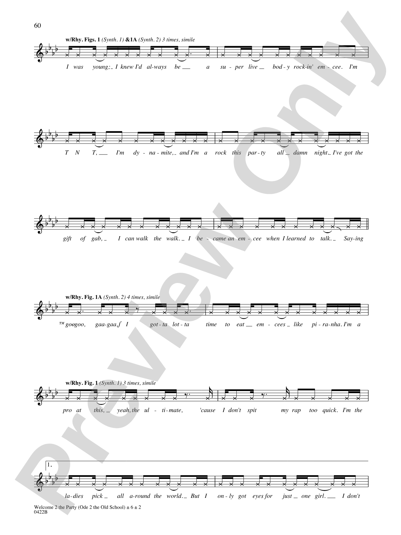 Welcome 2 the Party (Ode 2 the Old School): Authentic Guitar TAB