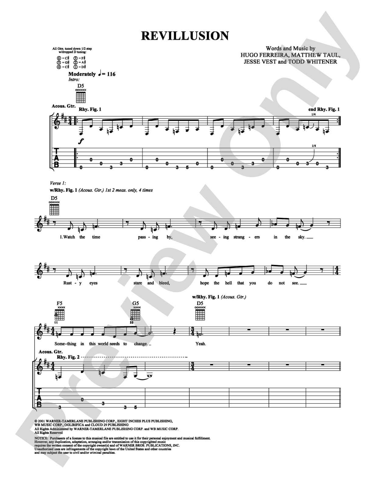 Revillusion: Guitar TAB Digital Sheet Music