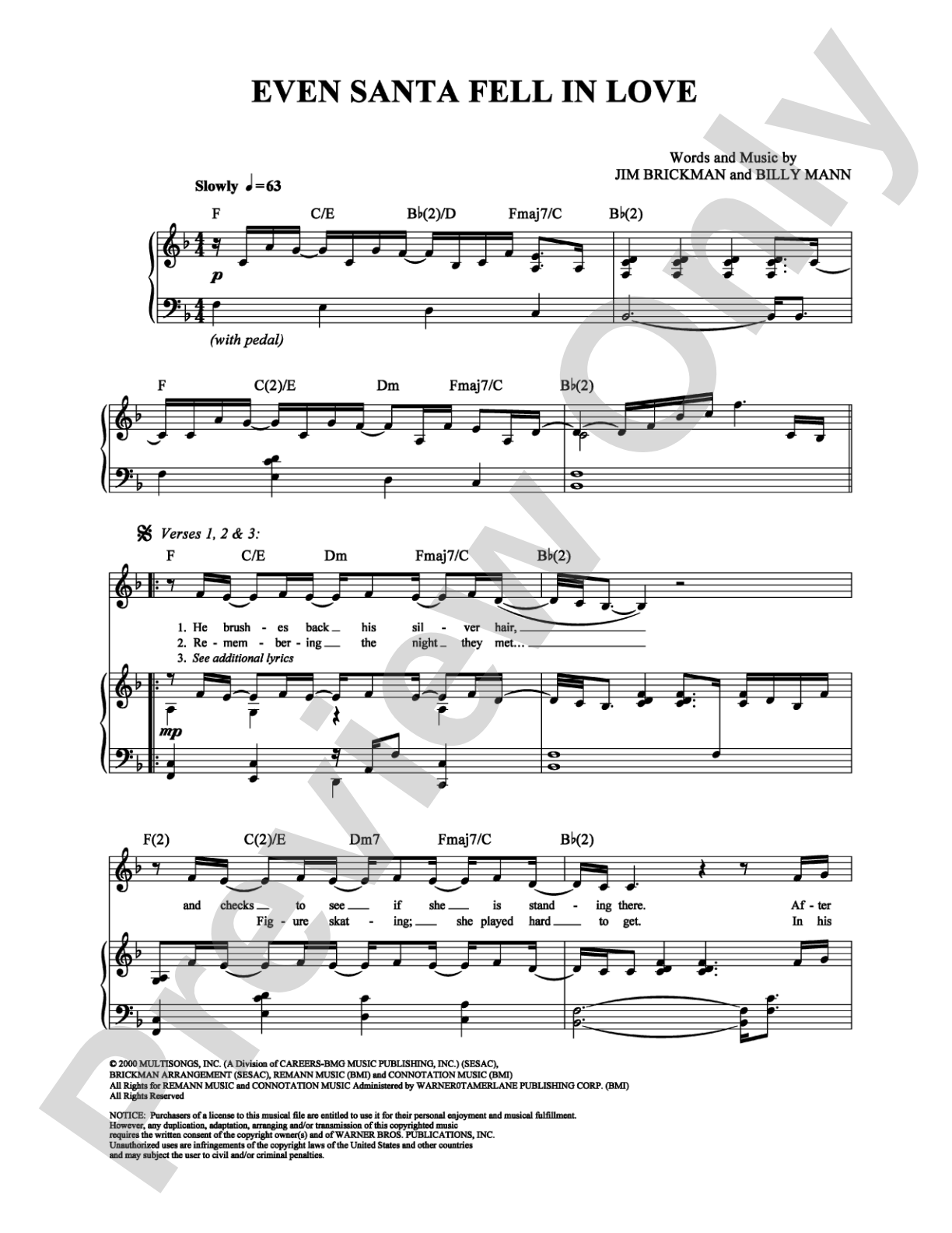 Even Santa Fell in Love: Piano Digital Sheet Music