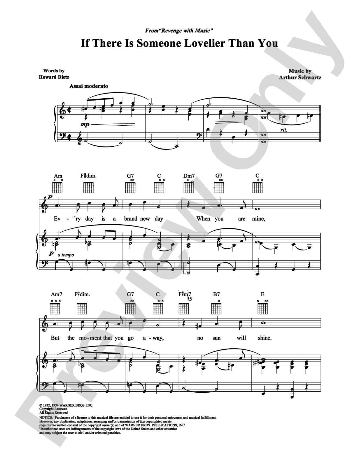 If There Is Someone Lovelier Than You: Piano/Vocal/Chords Digital Sheet Music