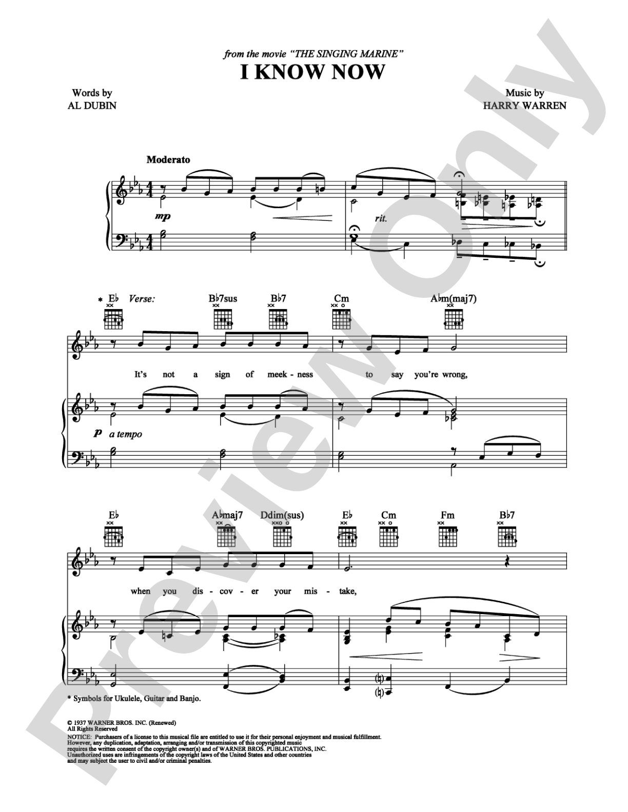 I Know Now: Piano/Vocal/Chords Digital Sheet Music