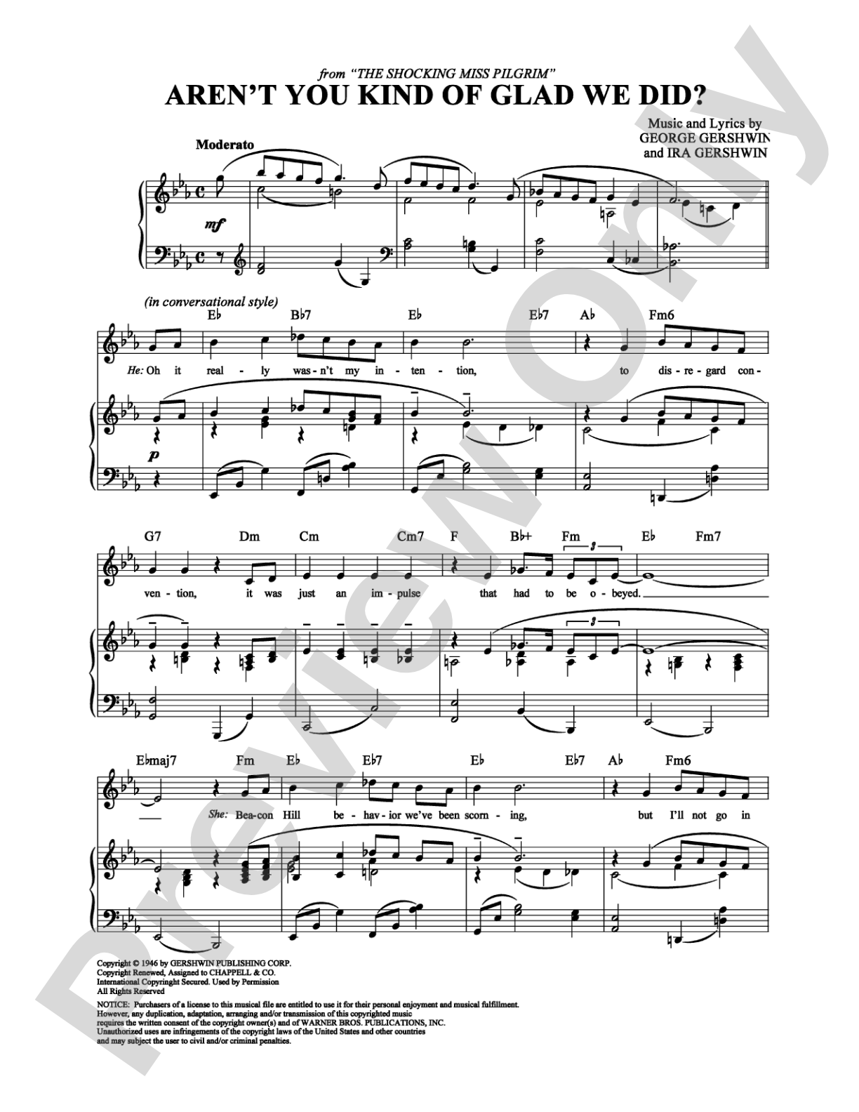 Aren't You Kind of Glad We Did?: Piano/Vocal/Chords Digital Sheet Music