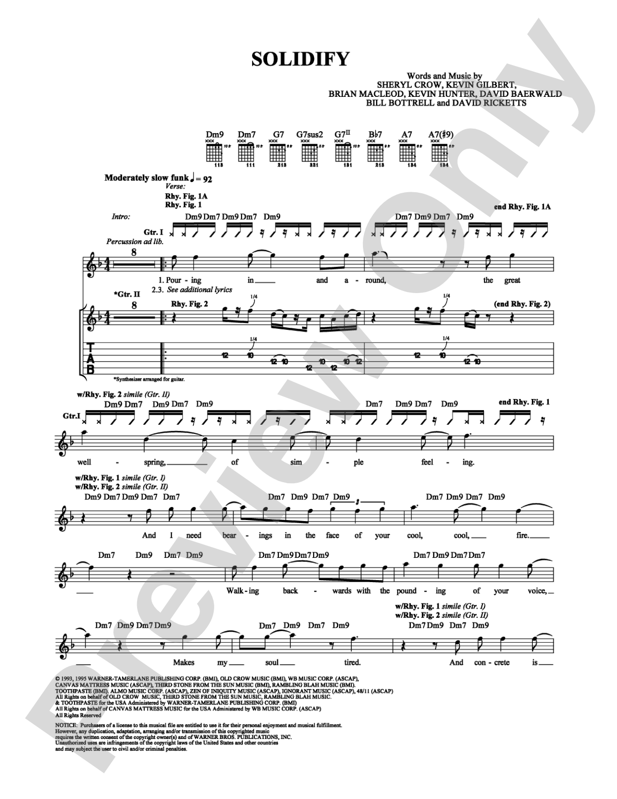 Solidify: Guitar TAB Digital Sheet Music