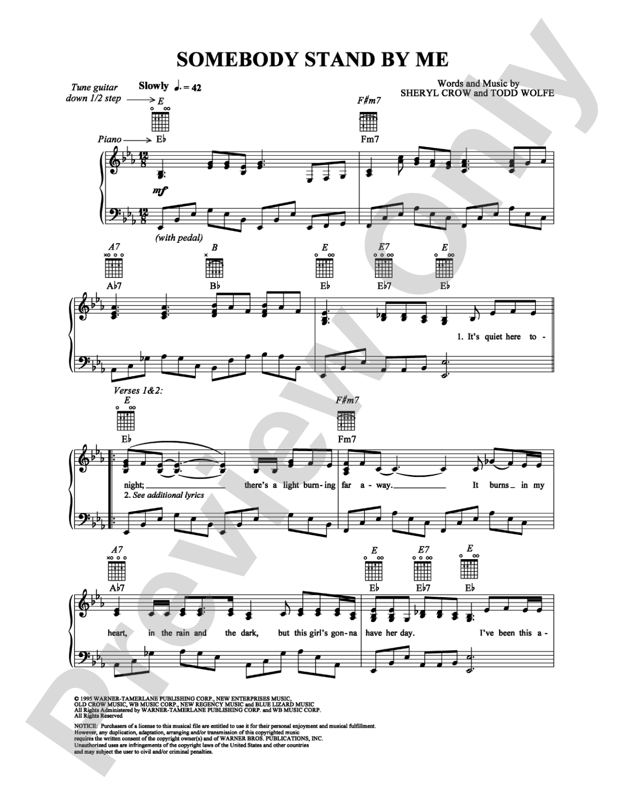 Somebody Stand By Me: Piano/Vocal/Chords Digital Sheet Music