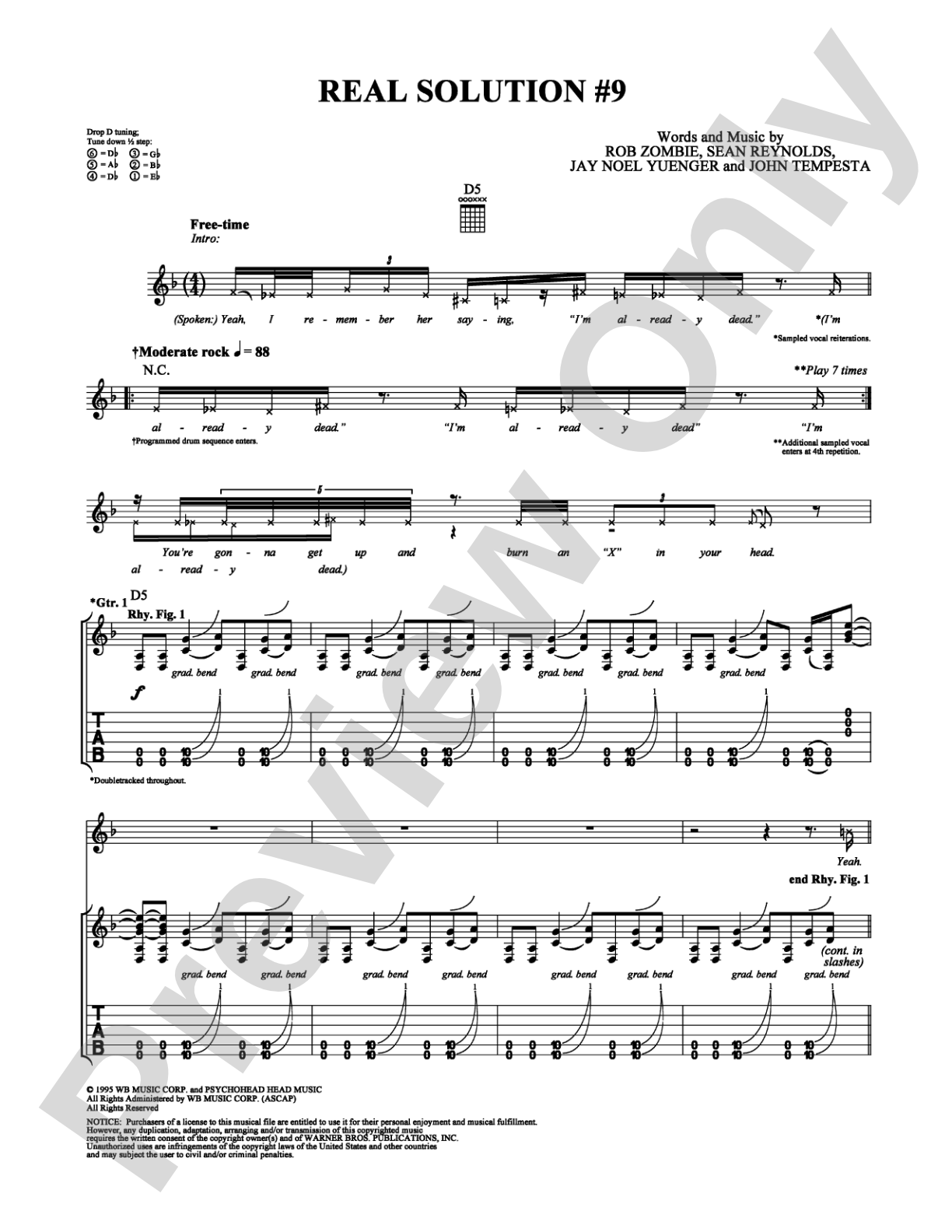 Real Solution #9: Guitar TAB Digital Sheet Music