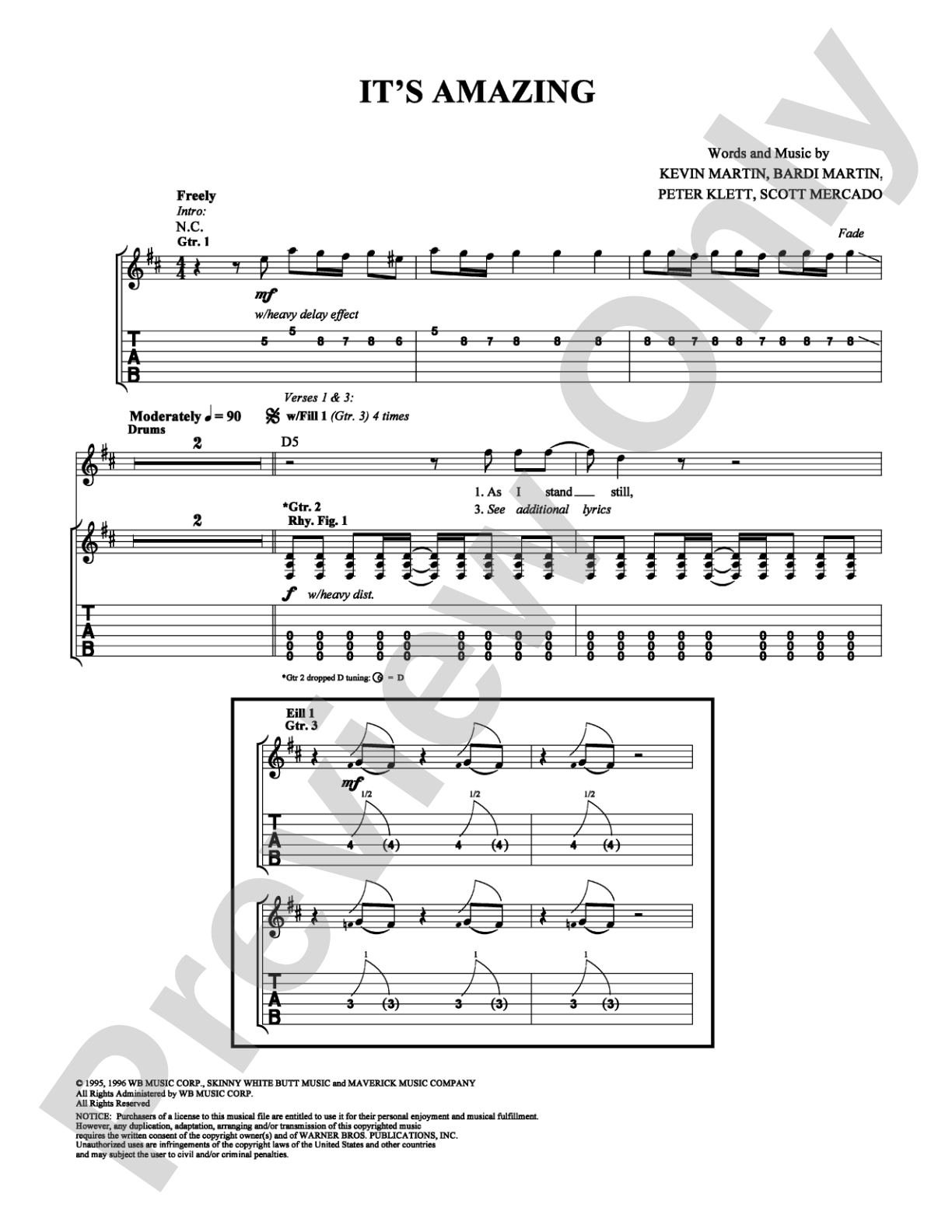 It's Amazing: Guitar TAB Digital Sheet Music