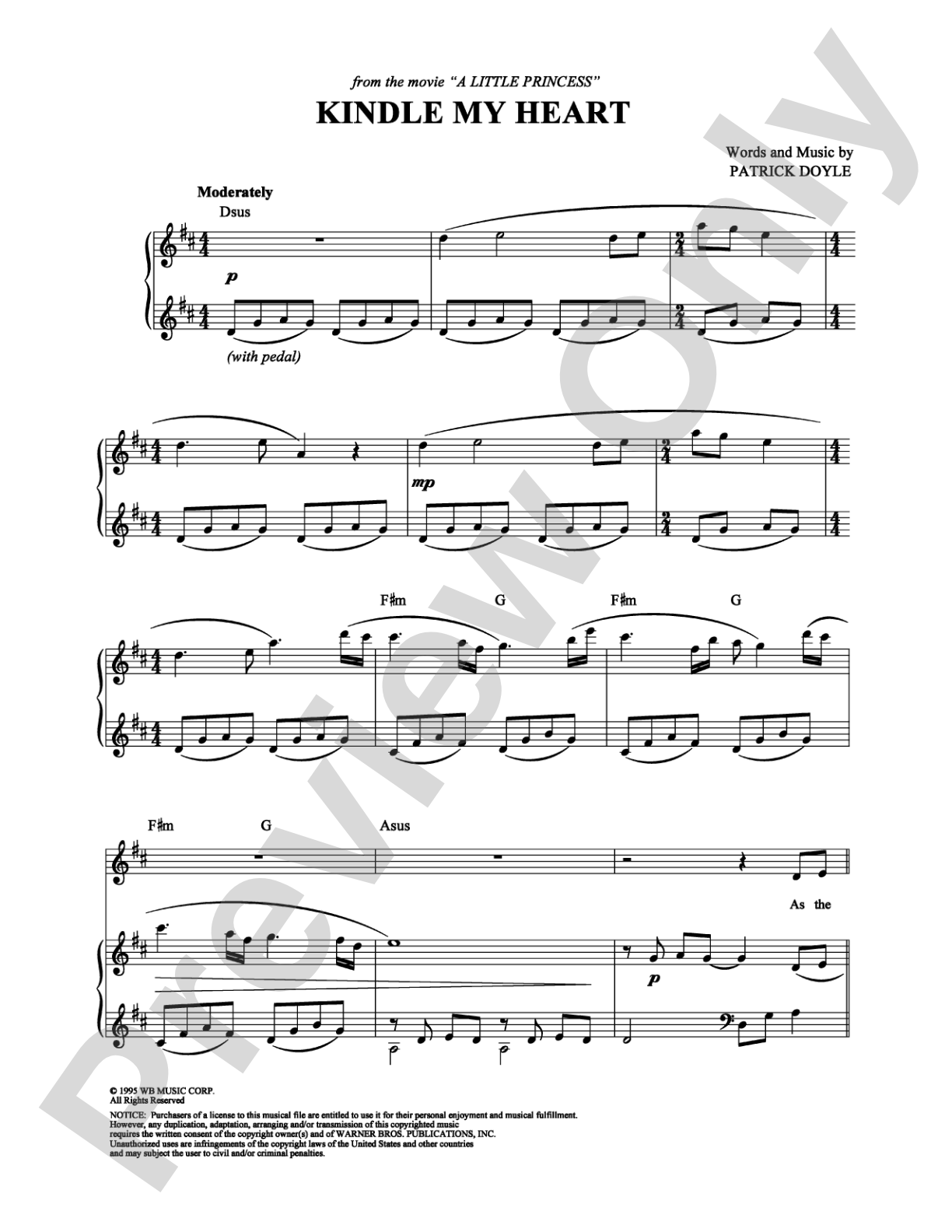 Kindle My Heart: Piano/Vocal/Chords Digital Sheet Music